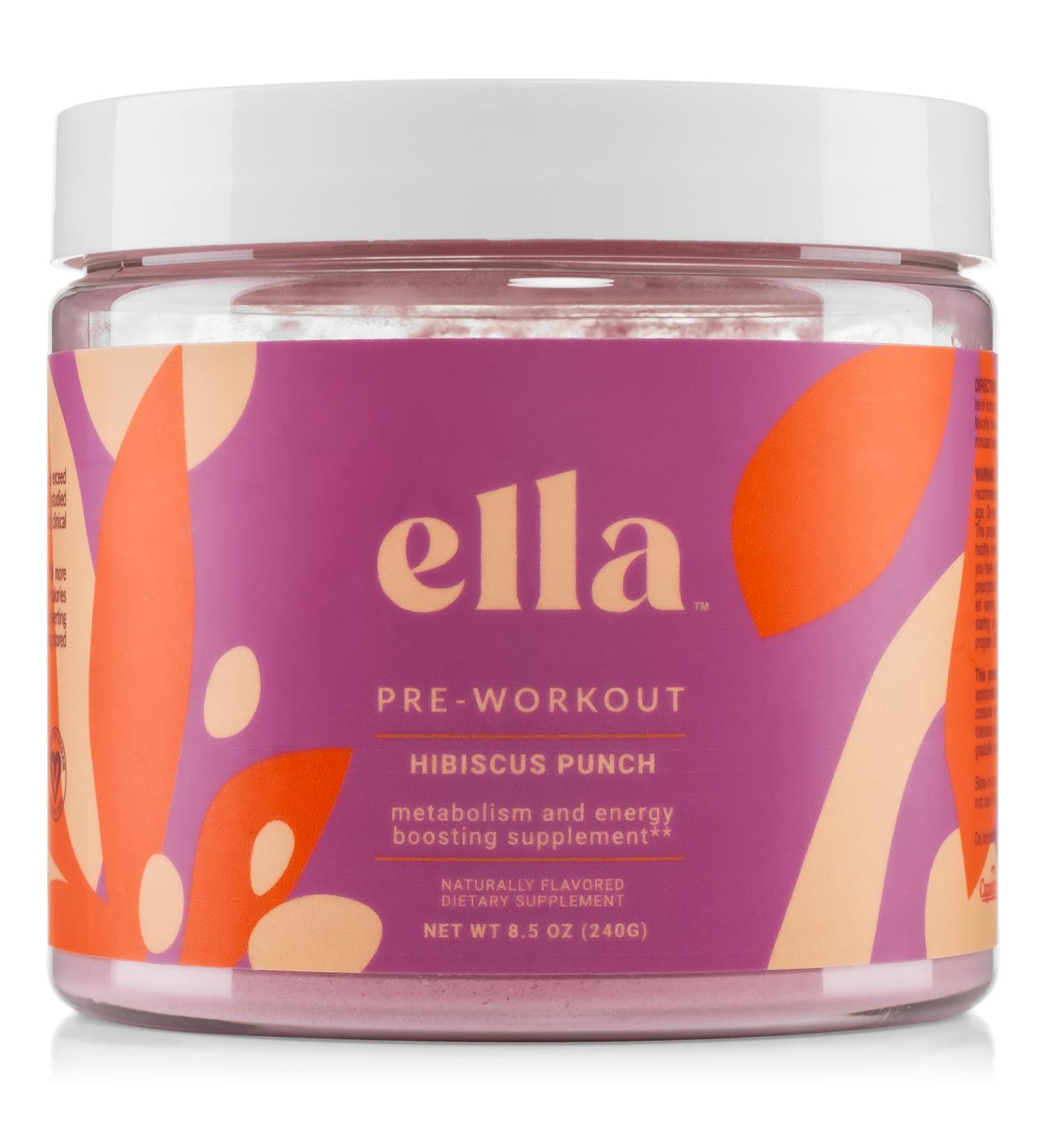 Naked Ella Pre Workout Powder | Hibiscus Punch Amino Energy | Vegan BCAA | Natural Caffeine | 30 Servings | Boost Your Workout - Shop Now - Buy Online on GoSupps.com