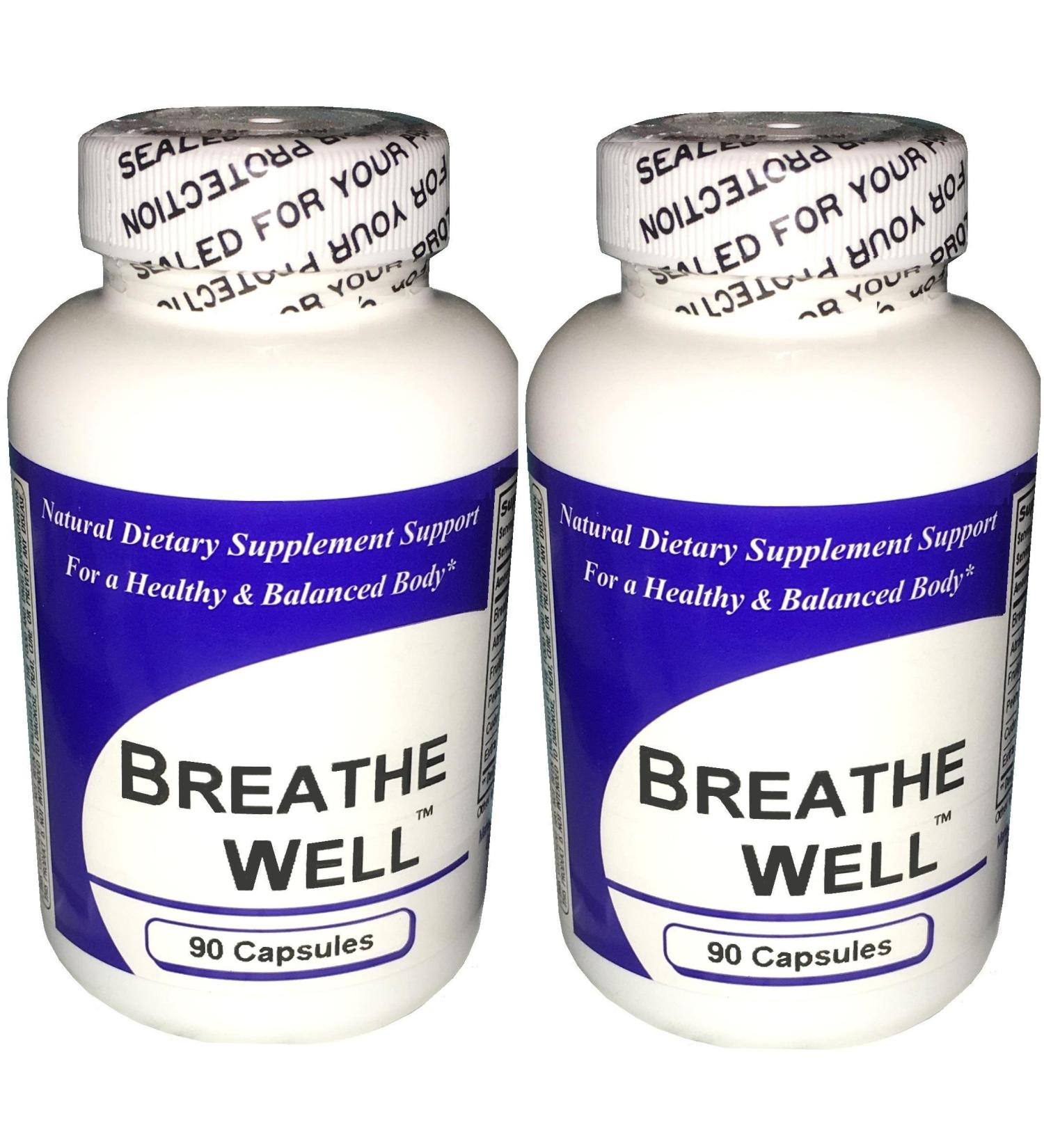 Breathe Well (90 Capsules) - Concentrated Herbal Blend - Dietary Supplement -2 Pack