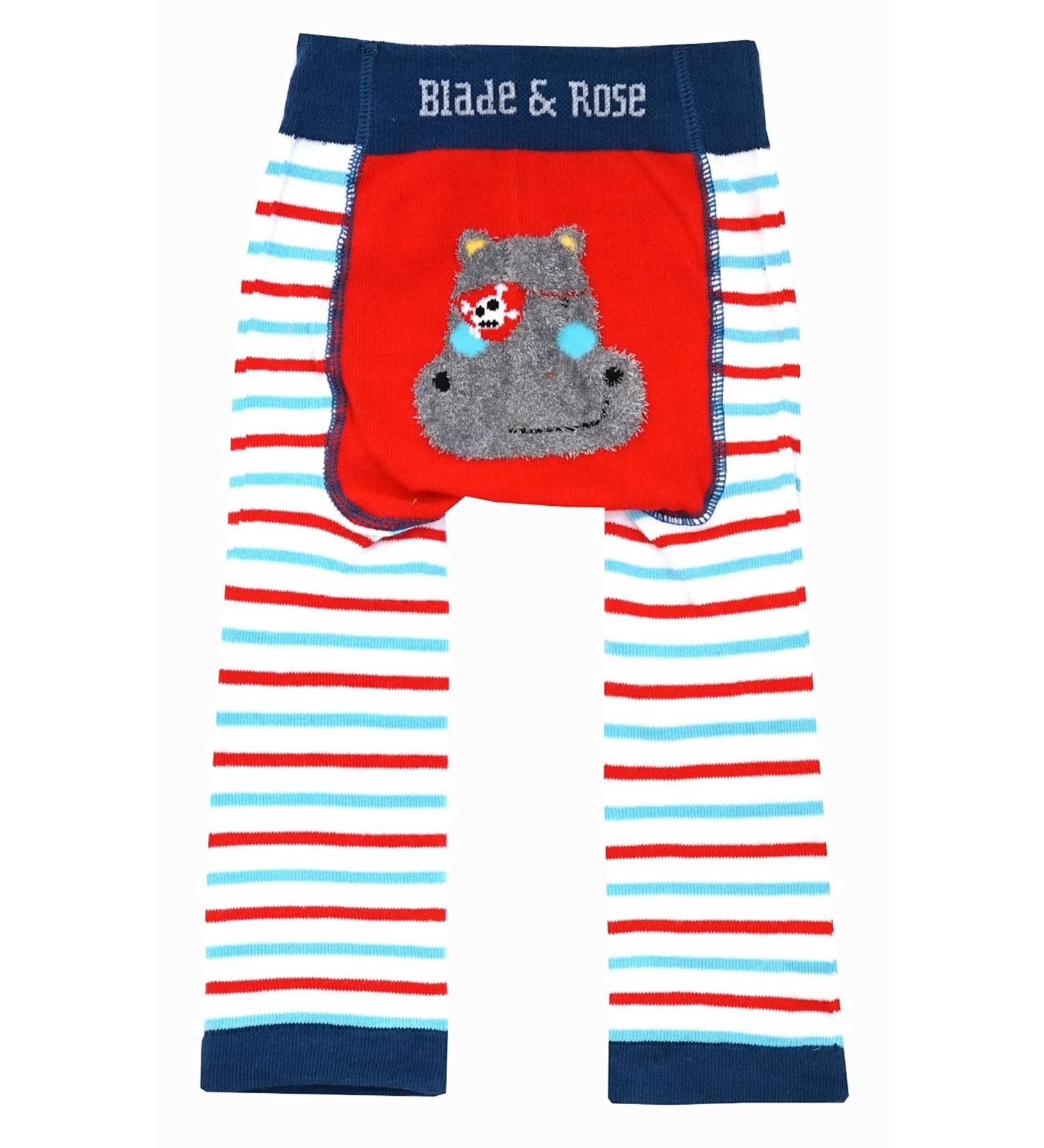 Blade & Rose Harry The Hippo Leggings | Blue Knit Leggings for Toddler and Baby Boys (0-4 Years) - Buy Online on GoSupps.com