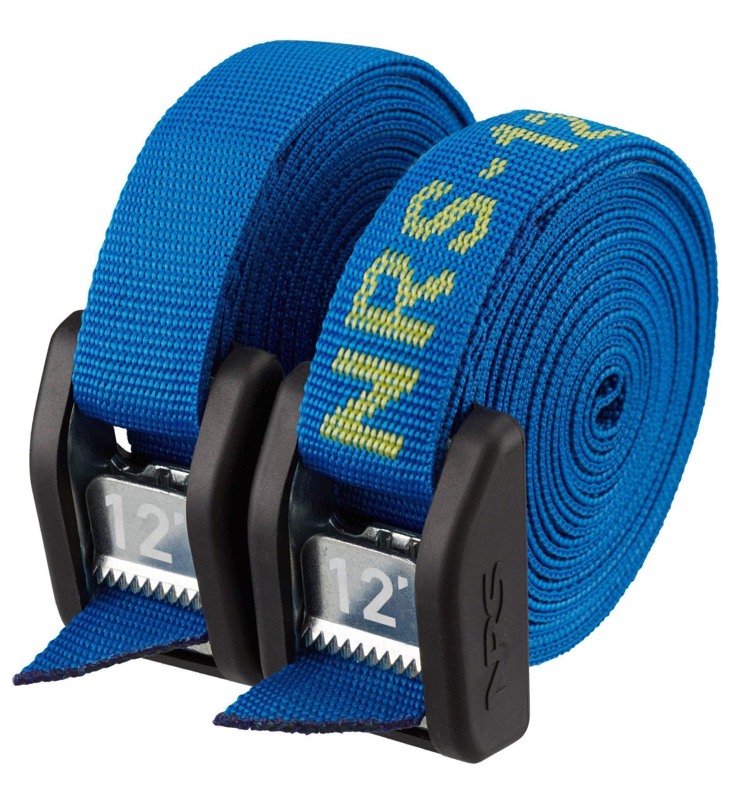 NRS Buckle Bumper Tie Down Strap 2 Pack-IconicBlue-12ft Iconic Blue 12'