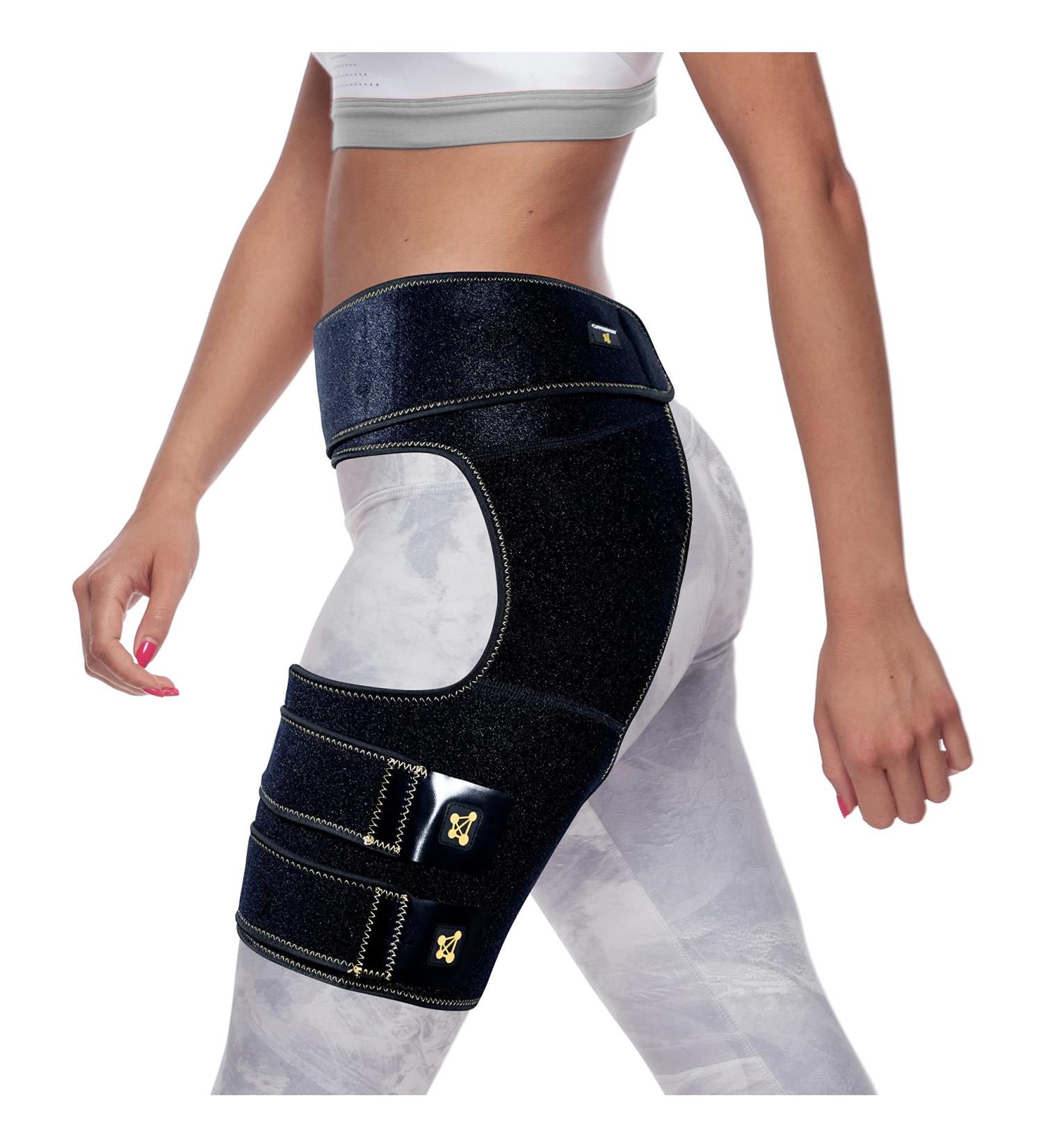 CopperJoint Hip Support Brace for Sciatica Pain Relief - Compression Wrap for Circulation & Comfort - Black Hip Flexor Brace for Recovery - Buy Online on GoSupps.com
