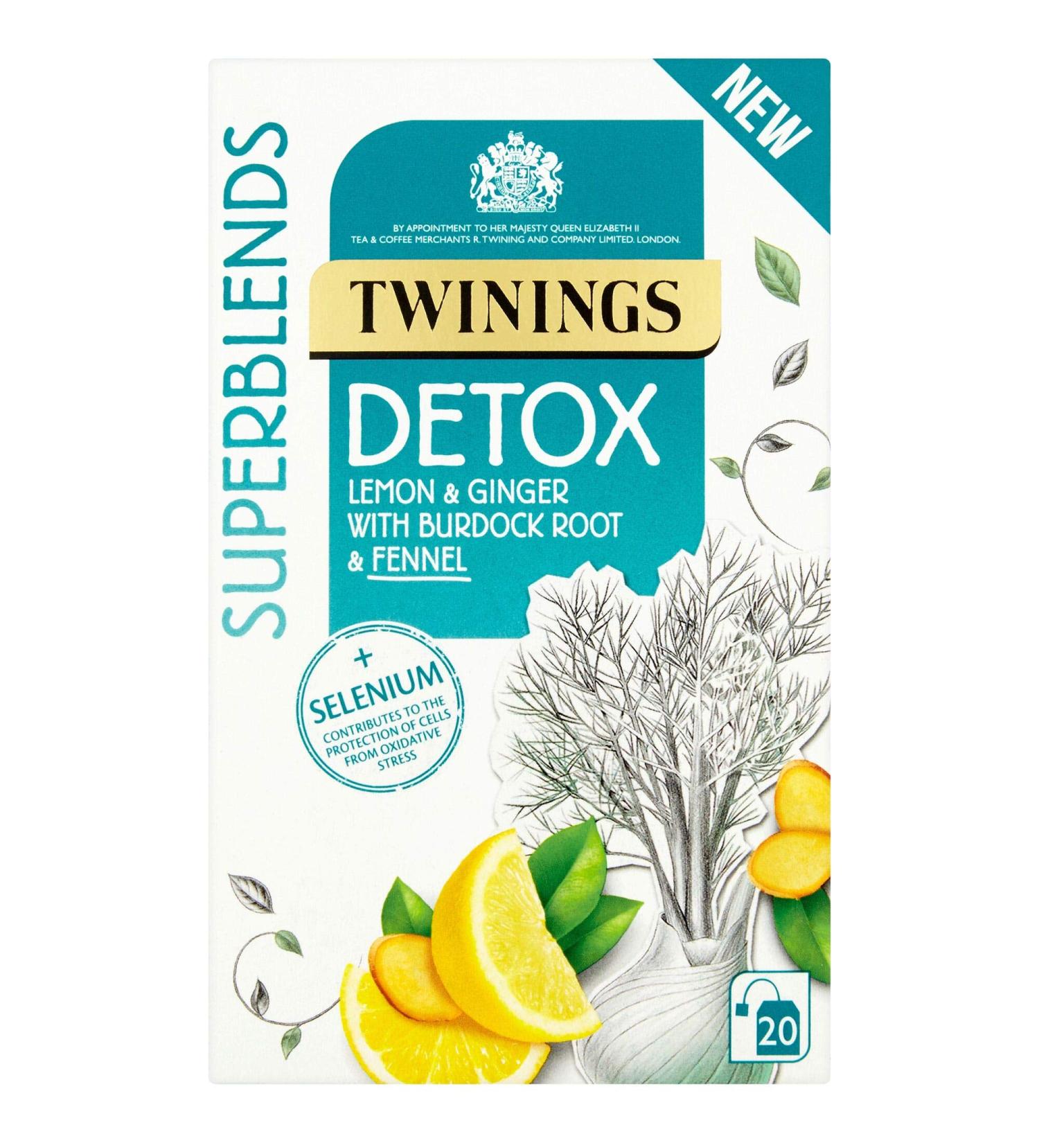 Twinings Twinings Superblends Pack of 20 Detox Wrapped Tea Bags