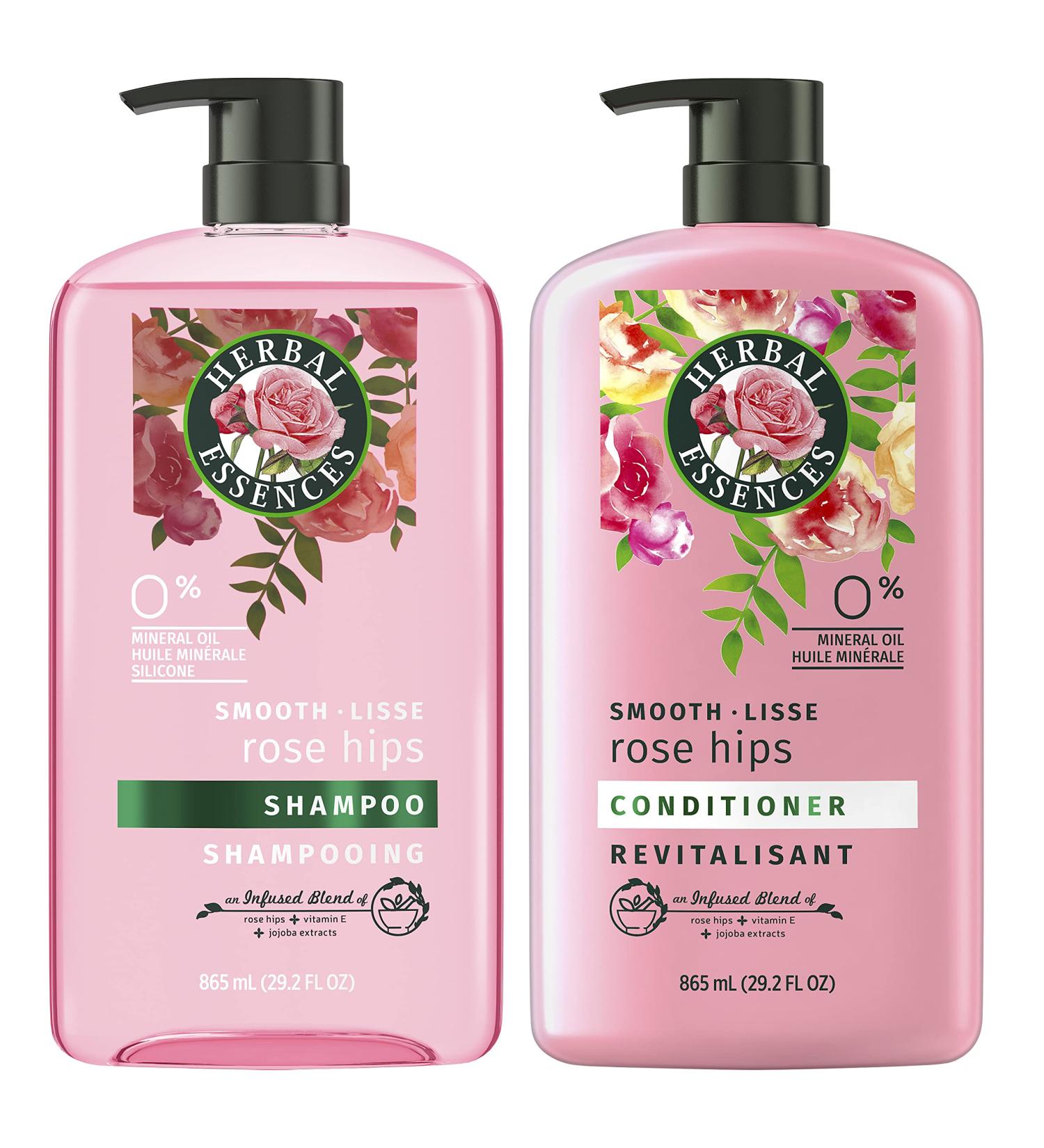 Herbal Essences Vitamin E Shampoo and Conditioner Set - Rose Hips & Jojoba Extract | Smooth Collection - Bundle - Buy Online on GoSupps.com