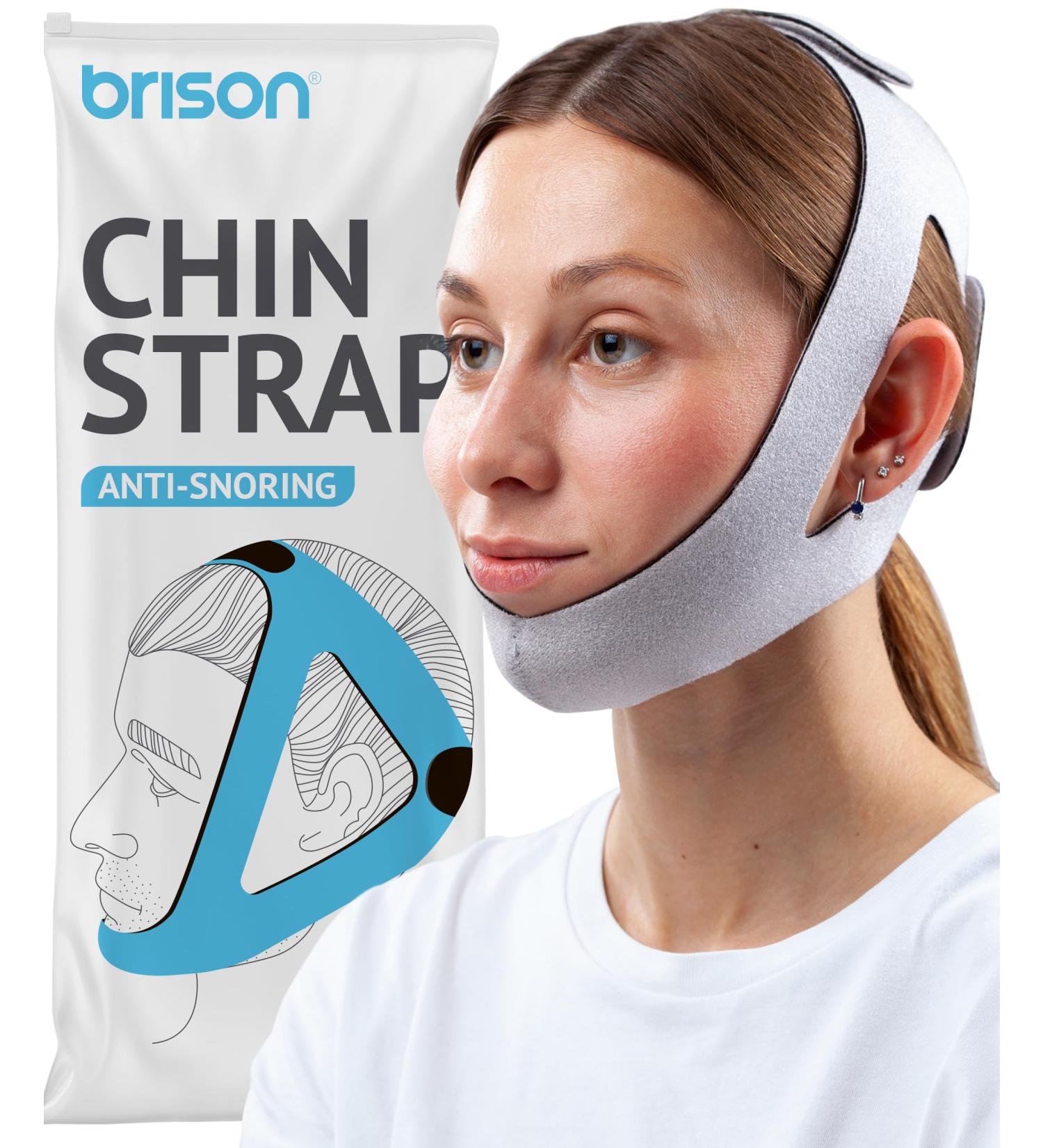 BRISON Anti Snoring Chin Strap - Adjustable Snore-Stopper Face Mask for Men & Women - Comfortable Mouth Closure for Better Sleep - Grey - Buy Online on GoSupps.com