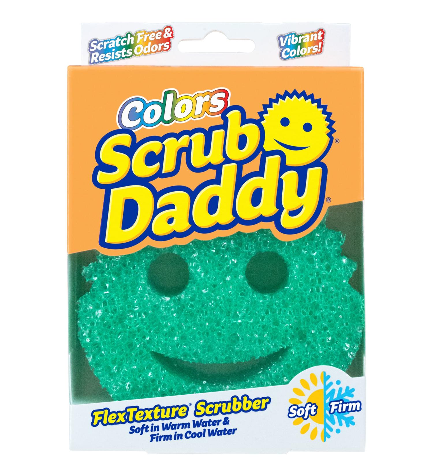 Scrub Daddy Colors Green Sponge Scrubber | Non-Scratch Dish Sponges for Kitchen & Bathroom | Odor Resistant & Dishwasher Safe - Buy Online on GoSupps.com