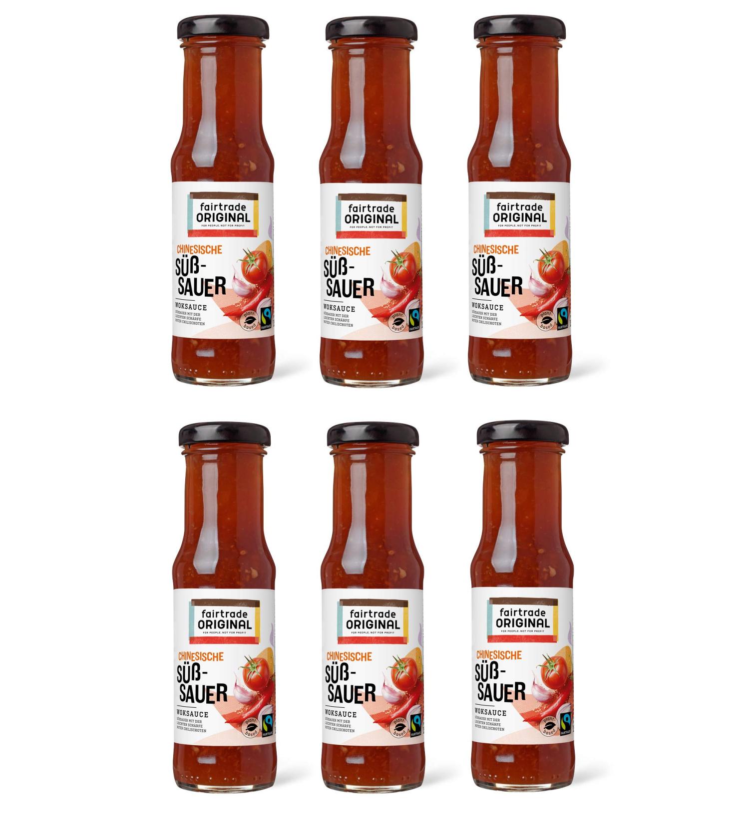 Buy 6 x 150ml Fairtrade Original Sweet Sour Sauce | Authentic Chinese Wok Sauce | Perfect for Chicken Fish & Vegetables | Spice Up Asian Dishes - Buy Online on GoSupps.com