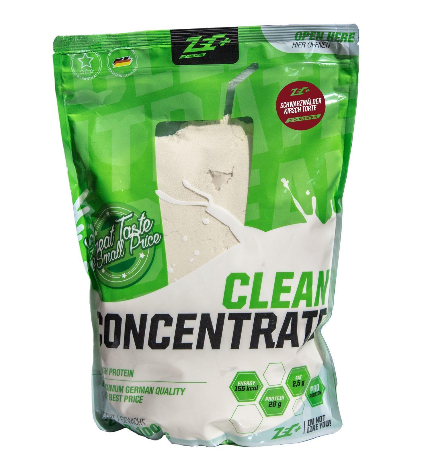 ZEC+ Clean Concentrate 1000 g Black Forest Cherry Cake flavour Whey protein powder