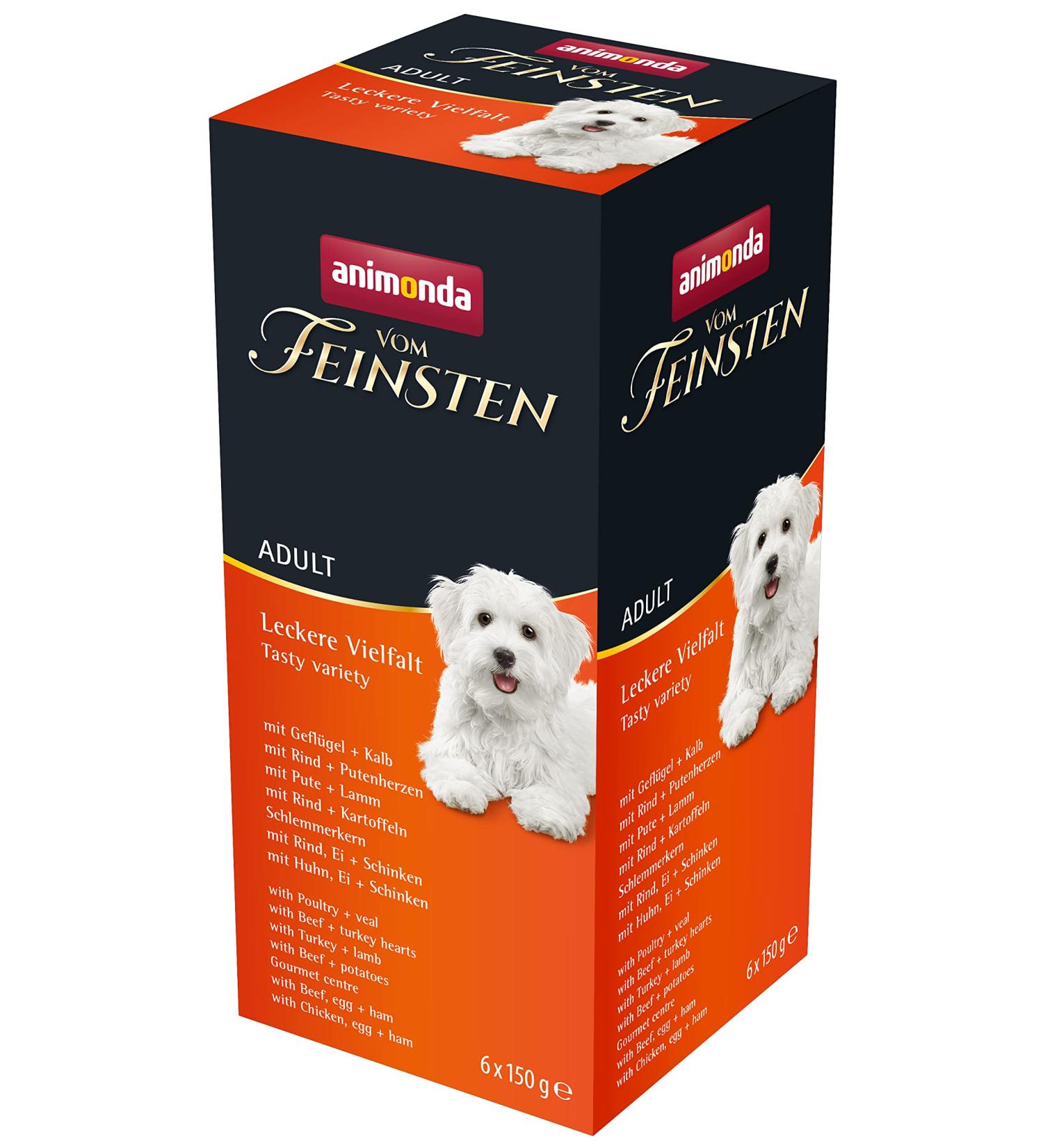 Animonda of the finest adult dog food wet food for adult dogs mix -packs delicious whip 6 x 150 g of delicious variety 1 piece (6 Pack)