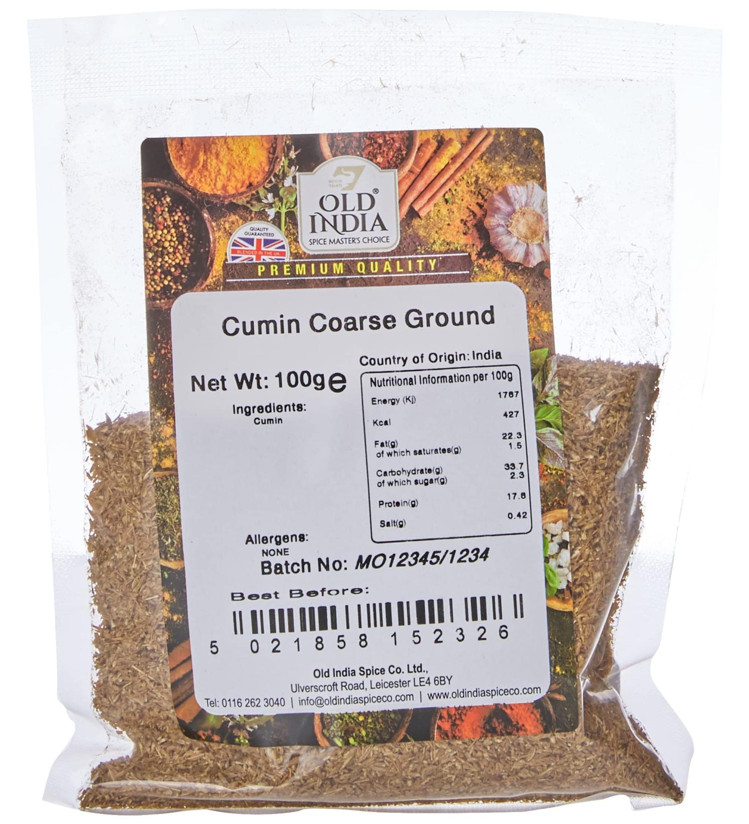 Old India Cumin Coarse Ground 100g - Authentic Indian Spice - Buy Online on GoSupps.com