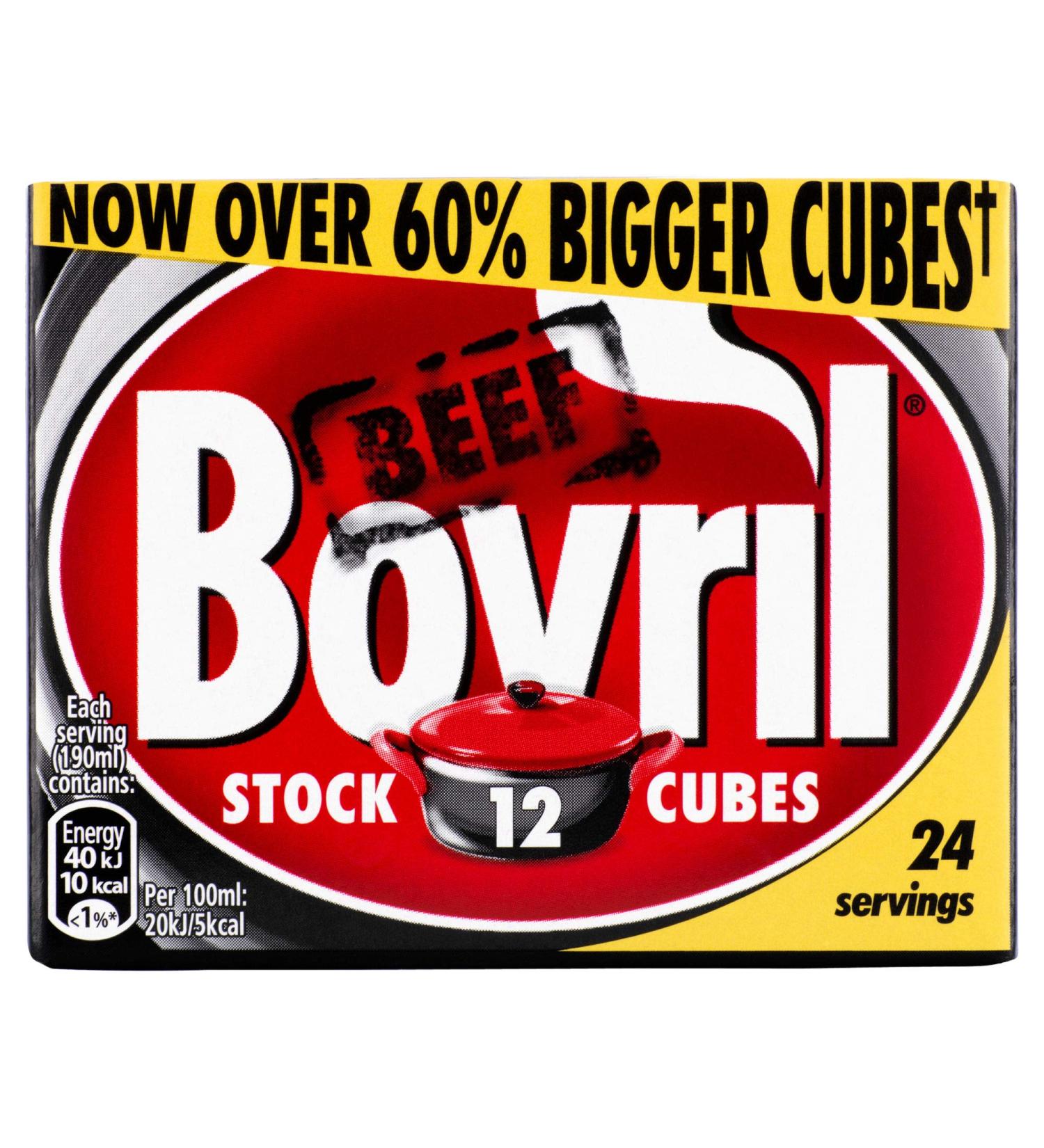 Bovril Beef Stock Cubes - 6 x 12's