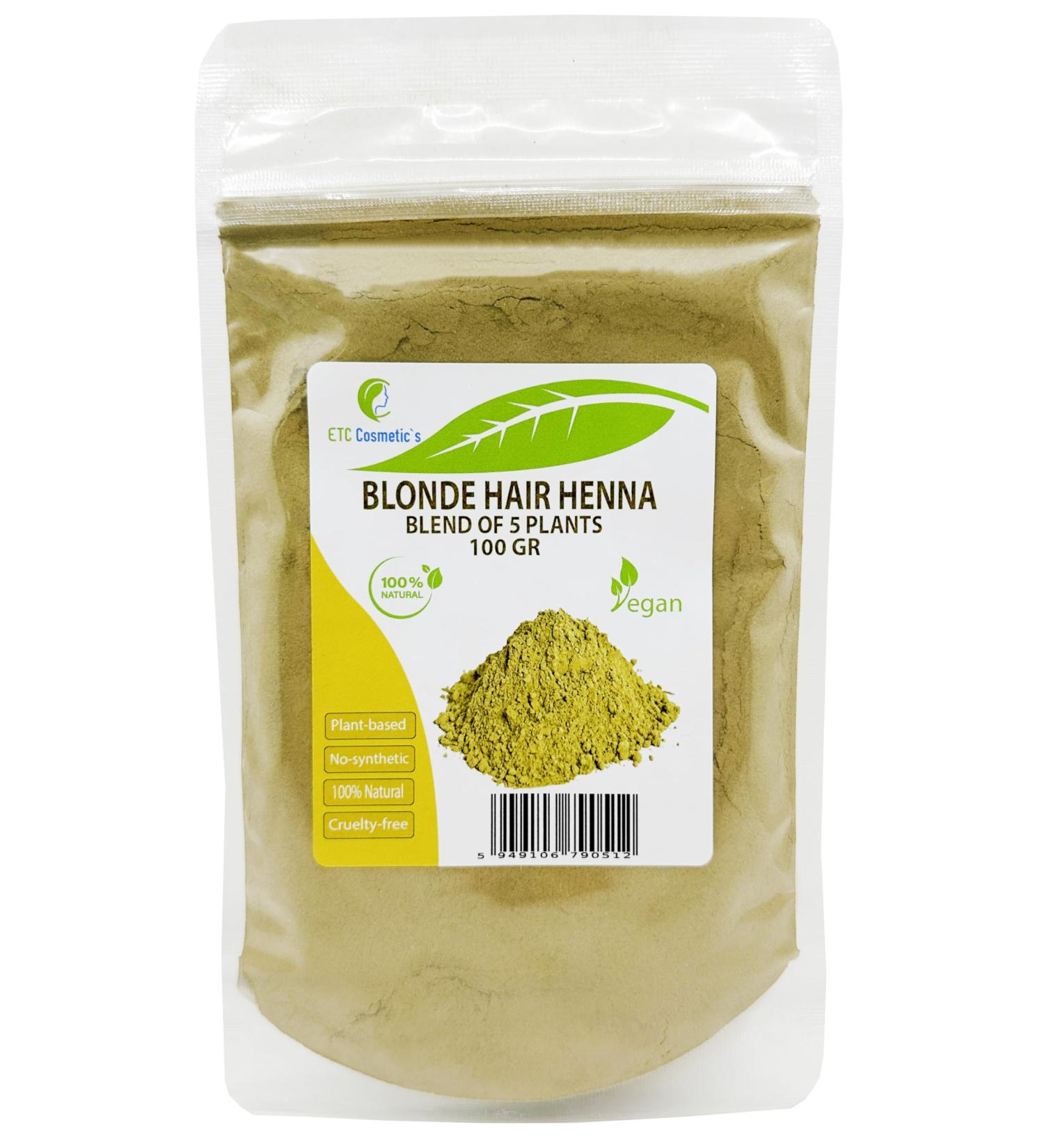 Blonde Henna Hair Powder - 100% Natural Blend for Golden Hair Revival - 100g - Buy Online on GoSupps.com