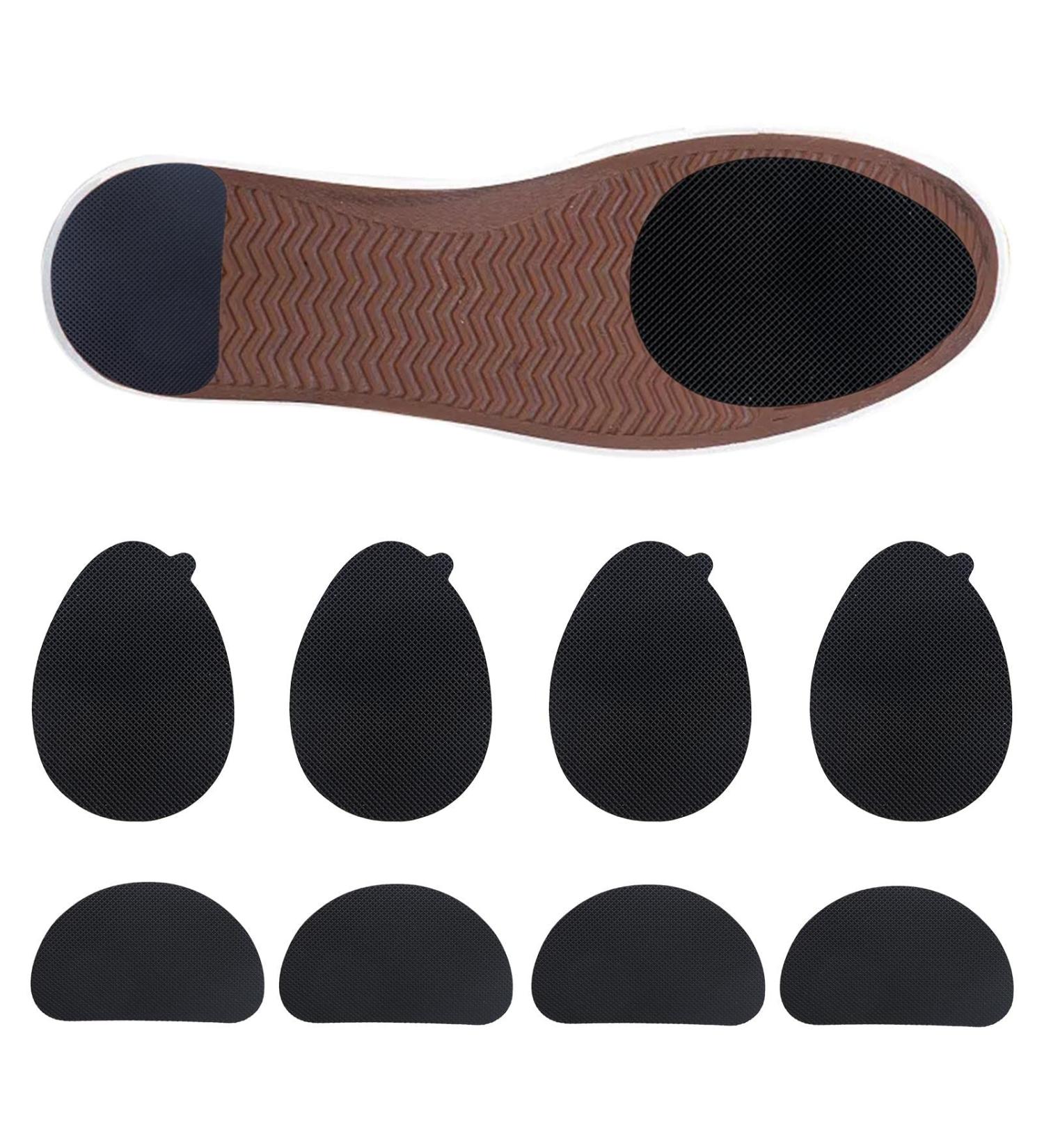 Beiyoule 10 Pairs Non-Skid Shoe Pads - Self-Adhesive Grip Sole Protector in Black | Anti-Slip Shoe Bottoms for Safety - Buy Online on GoSupps.com
