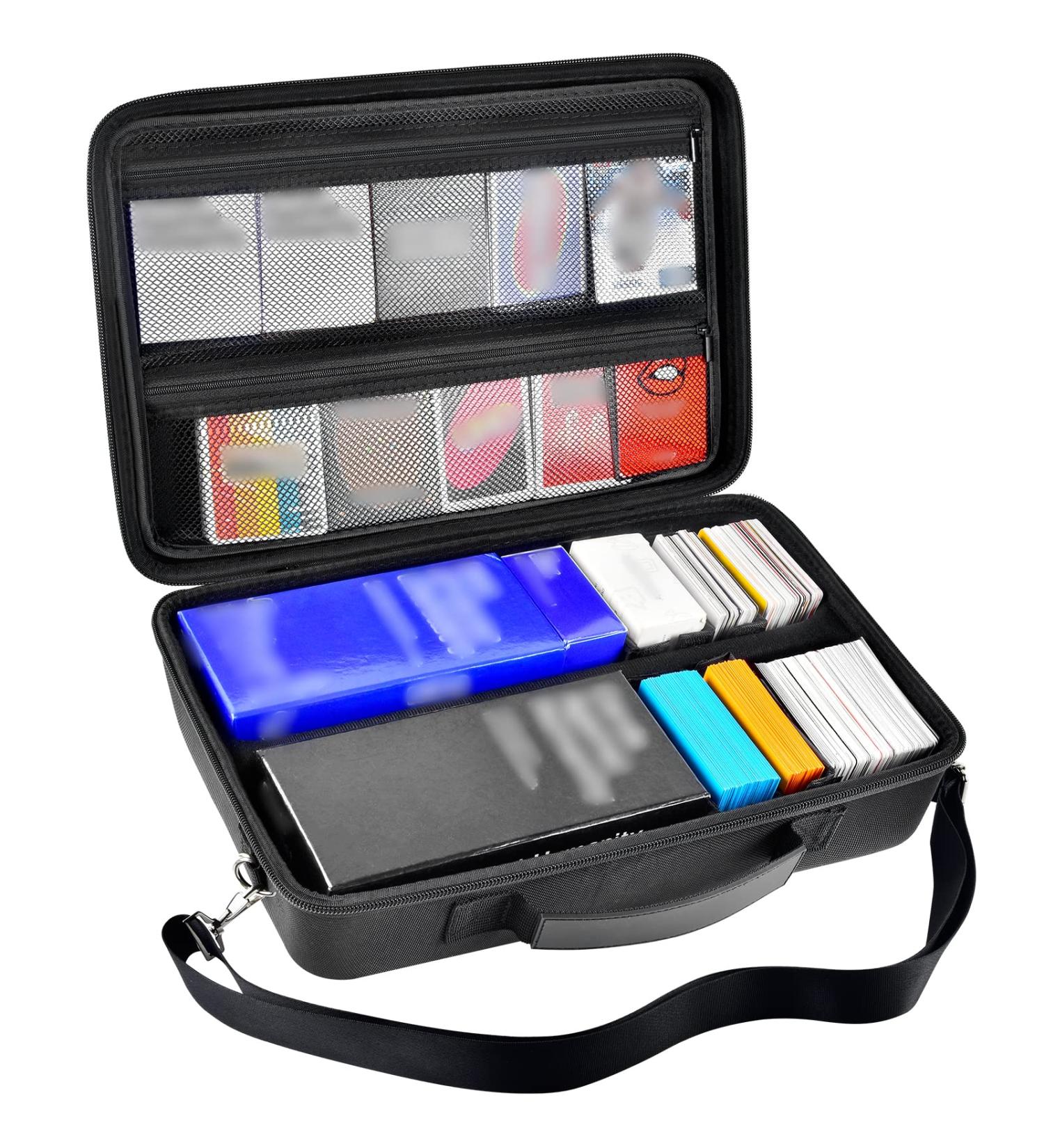 Trading Card Case Storage Box for 2700+ Cards - Deck Boxes for All Standard Card Games - Portable Travel Organizer Holder for PM TCG, Topps Baseball, C.A.H, UNO, MTG, Yu-Gi-Oh - Black - Buy Online on GoSupps.com