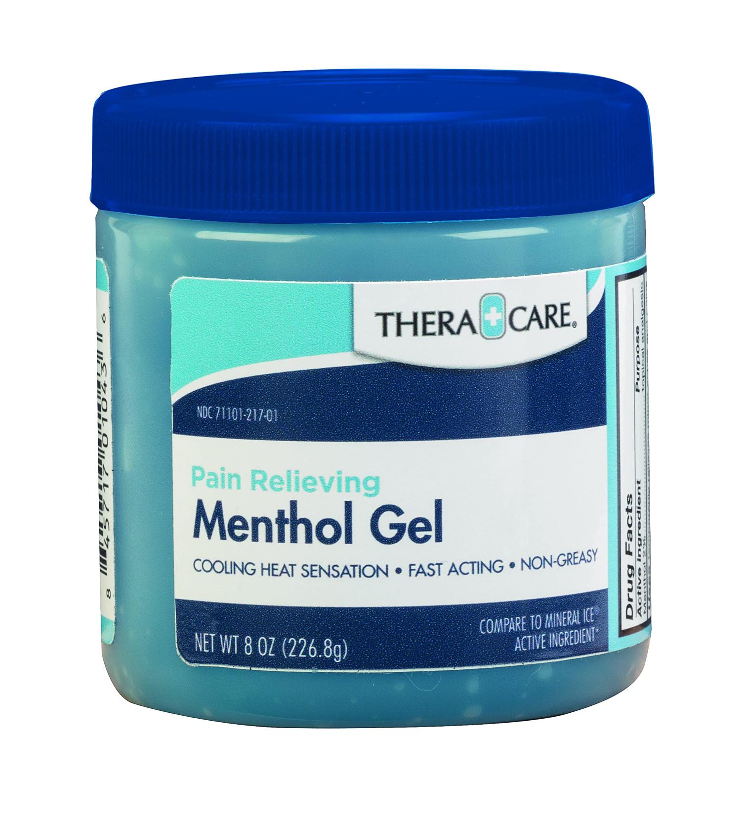 Thera Care Pain Relieving Menthol Gel | 8 oz. | Muscle and Joint Pain Relief | Blue (19-217) - Buy Online on GoSupps.com