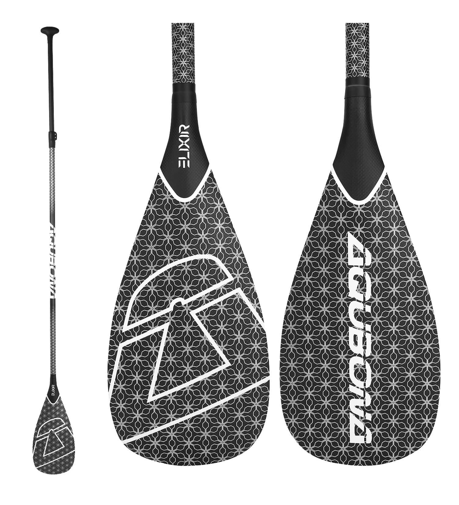 AQUBONA 3-Piece 100% Carbon Fiber SUP Paddle - Adjustable & Portable Stand Up Paddle Board Paddle | Lightweight & Durable Floating Design (1.65lb/0.75kg) - Buy Online on GoSupps.com