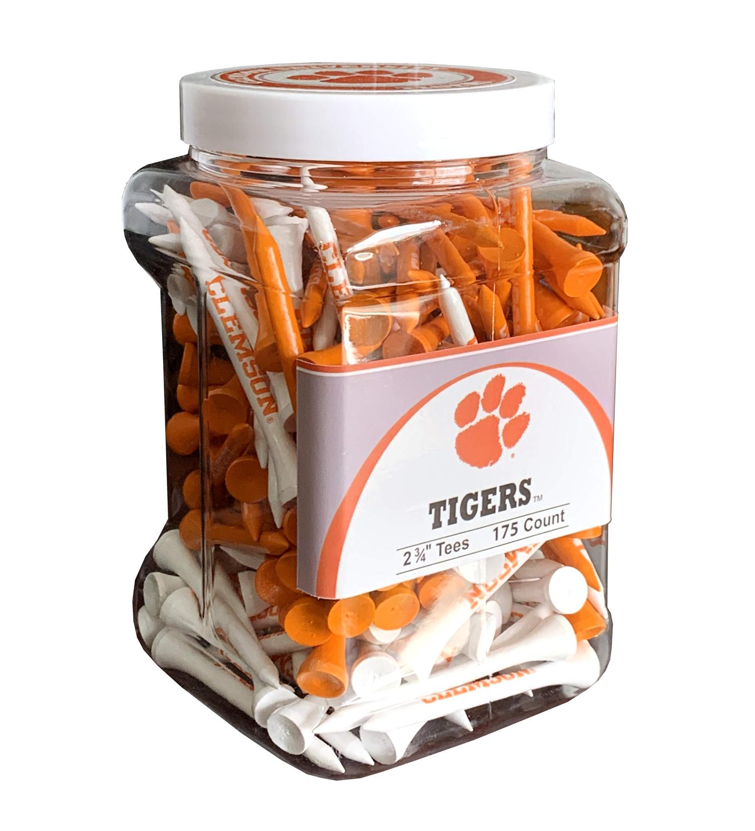 Team Golf NCAA Clemson Tigers 2-3/4" Golf Tees, 175 Pack, Regulation Size, Multi Team Colors