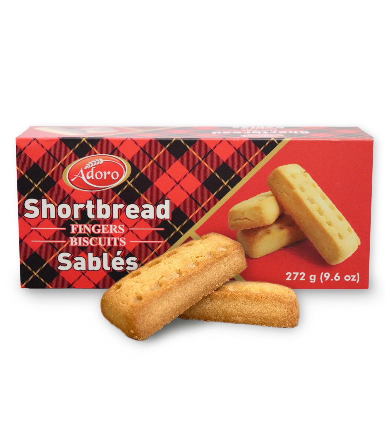 Shortbread Cookies (272g) Rich and Delicious Cookie Butter Fingers | Premium Quality Grocery Food | Ideal School Snacks for Kids | Indulge in the Taste of Adoro Groceries - Buy Online on GoSupps.com