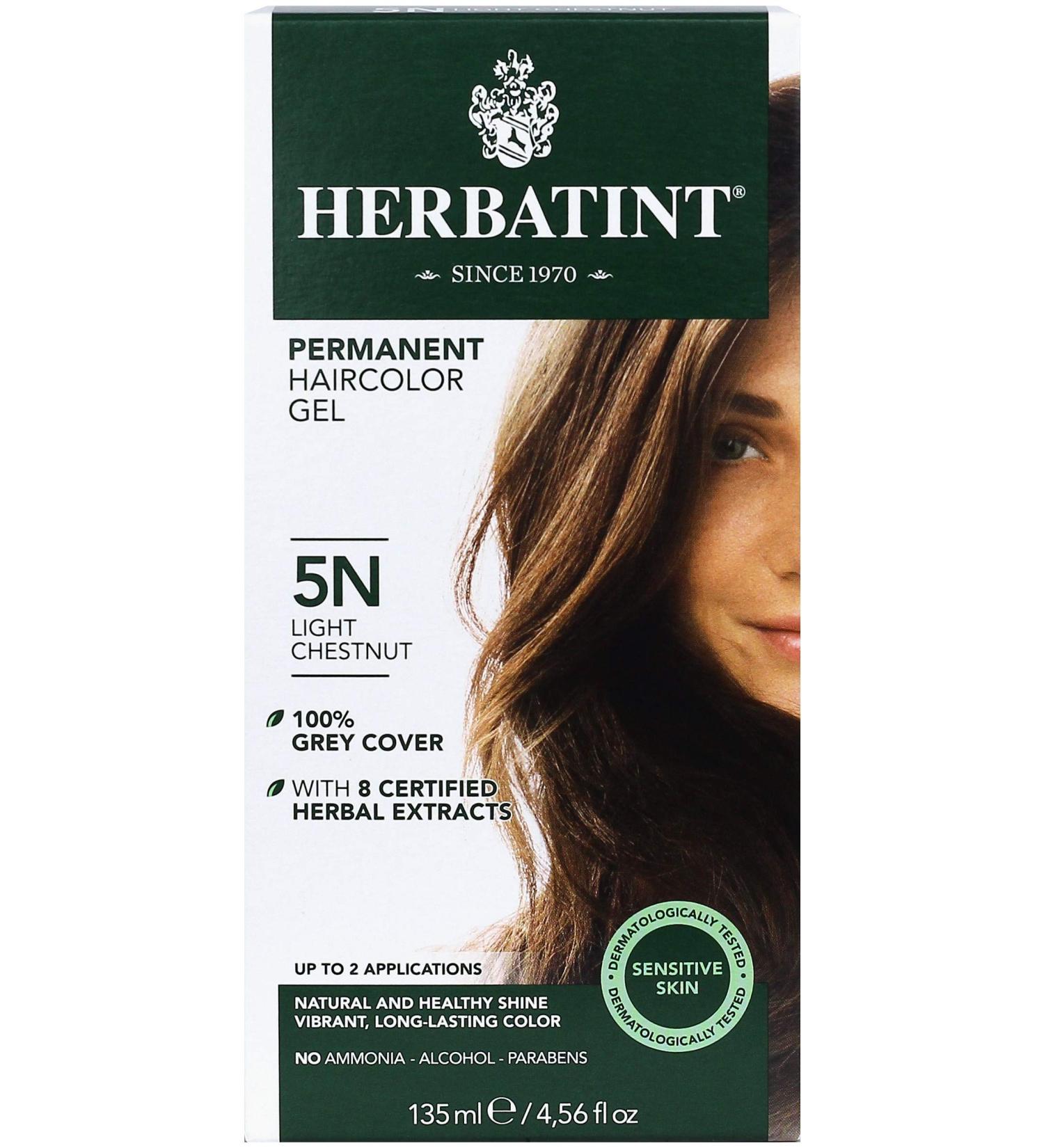 Herbatint Permanent Haircolor Gel 5N Light Chestnut 4.56 Fl Oz - Pack of 1 - Buy Online on GoSupps.com