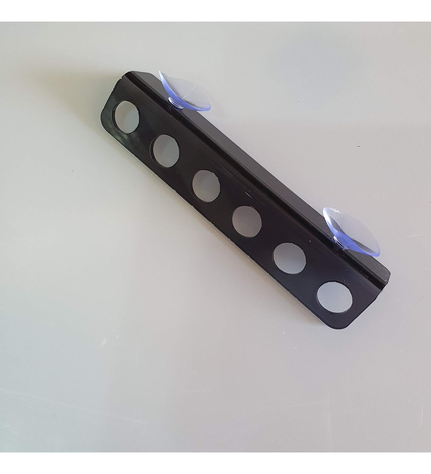 Reef-Geeks Coral Frag Rack 6 hole Acrylic Frag Holder For Marine Aquarium (Jet Black)