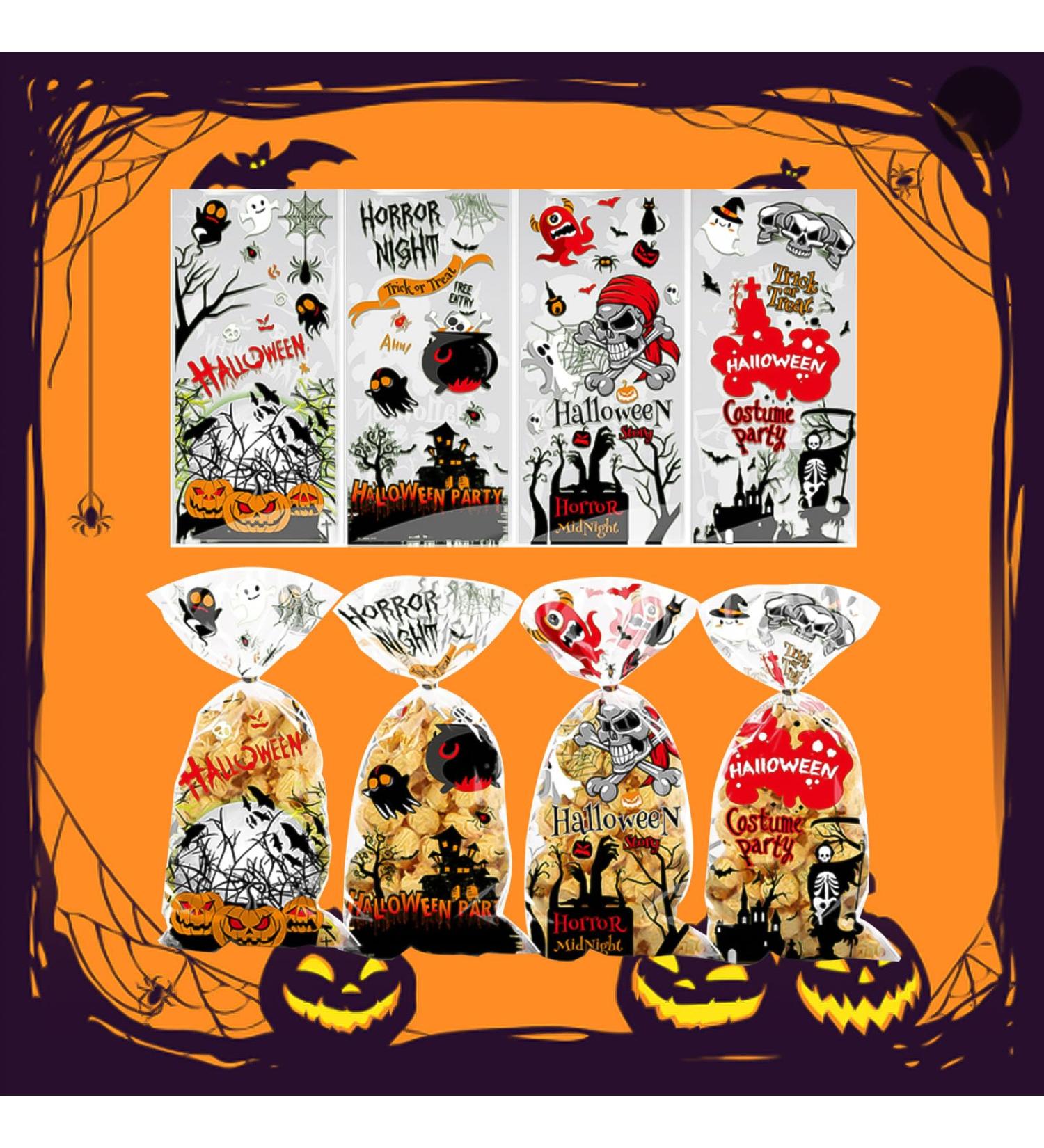 ZZLBZN Halloween Bags for Sweets Halloween Sweets Bags Halloween Cellophane Bags Halloween Cookie Bags Halloween Sweets Bags for Halloween Party Favors - Buy Online on GoSupps.com