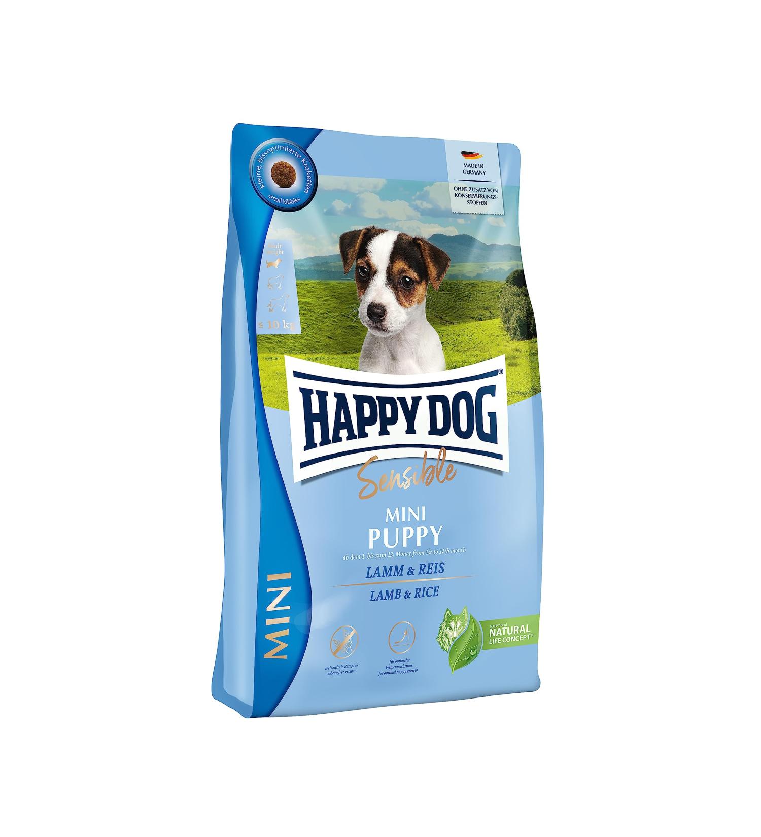 Buy Happy Dog Sensible Mini Puppy 4 kg Premium Nutrition for Small Breeds | International Shipping Available - Buy Online on GoSupps.com