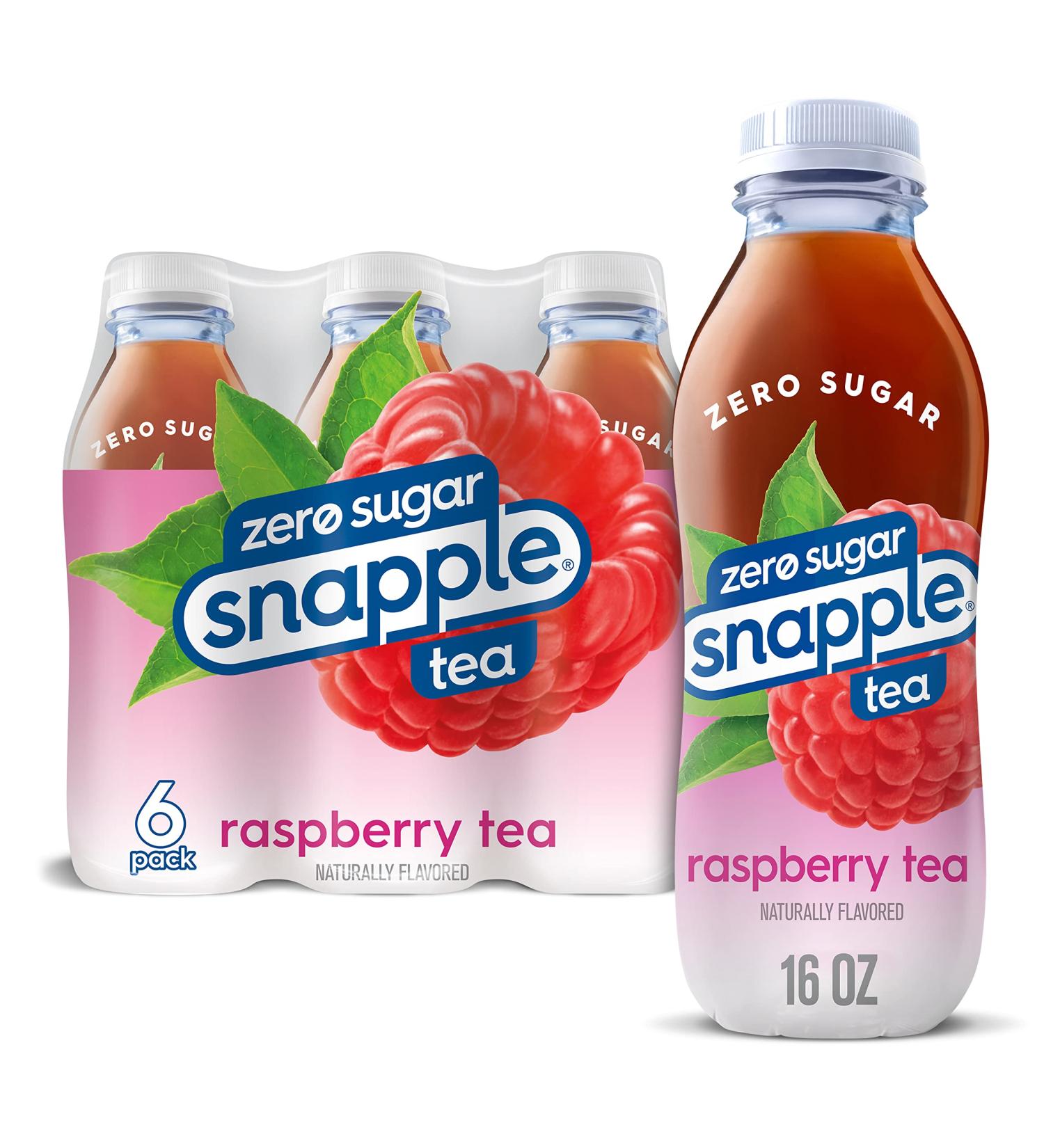 Diet Snapple Raspberry Tea 16 fl oz Recycled Plastic Bottle 6 Pack - Refreshing and Sustainable - Buy Online on GoSupps.com