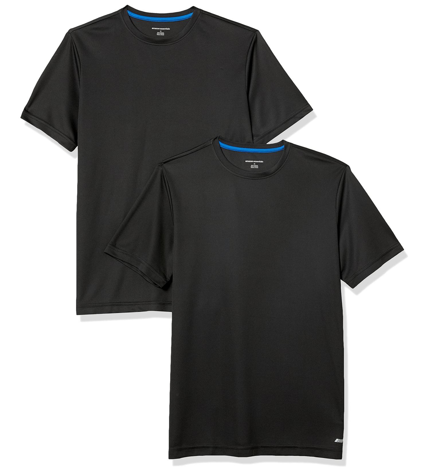 Amazon Essentials Men's Performance Tech T-Shirt 2-Pack - X-Large Black - Buy Online on GoSupps.com