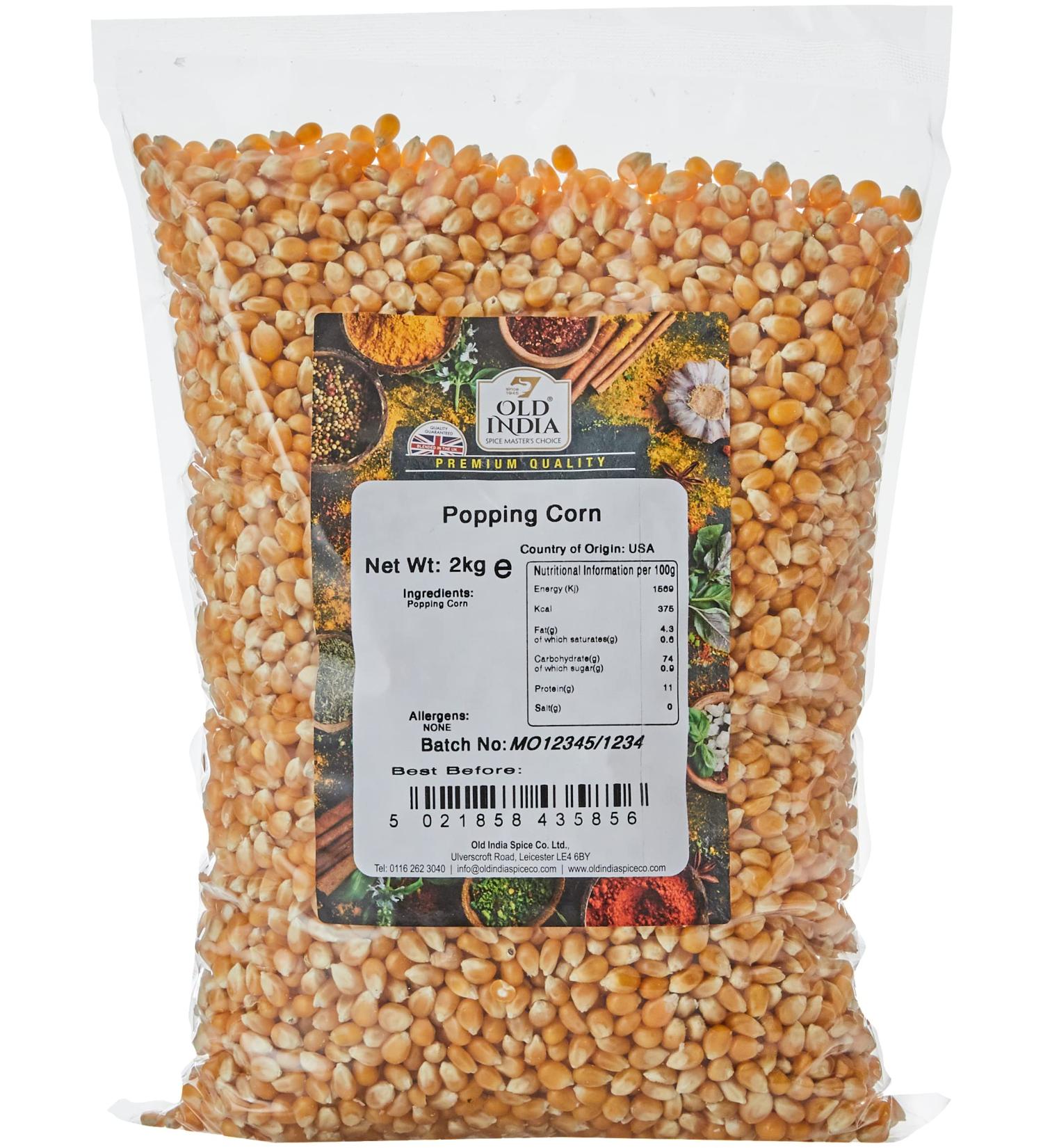 Old India Popping Corn 2Kg - Premium Quality Popcorn Kernels - Pack of 1 - Buy Online on GoSupps.com