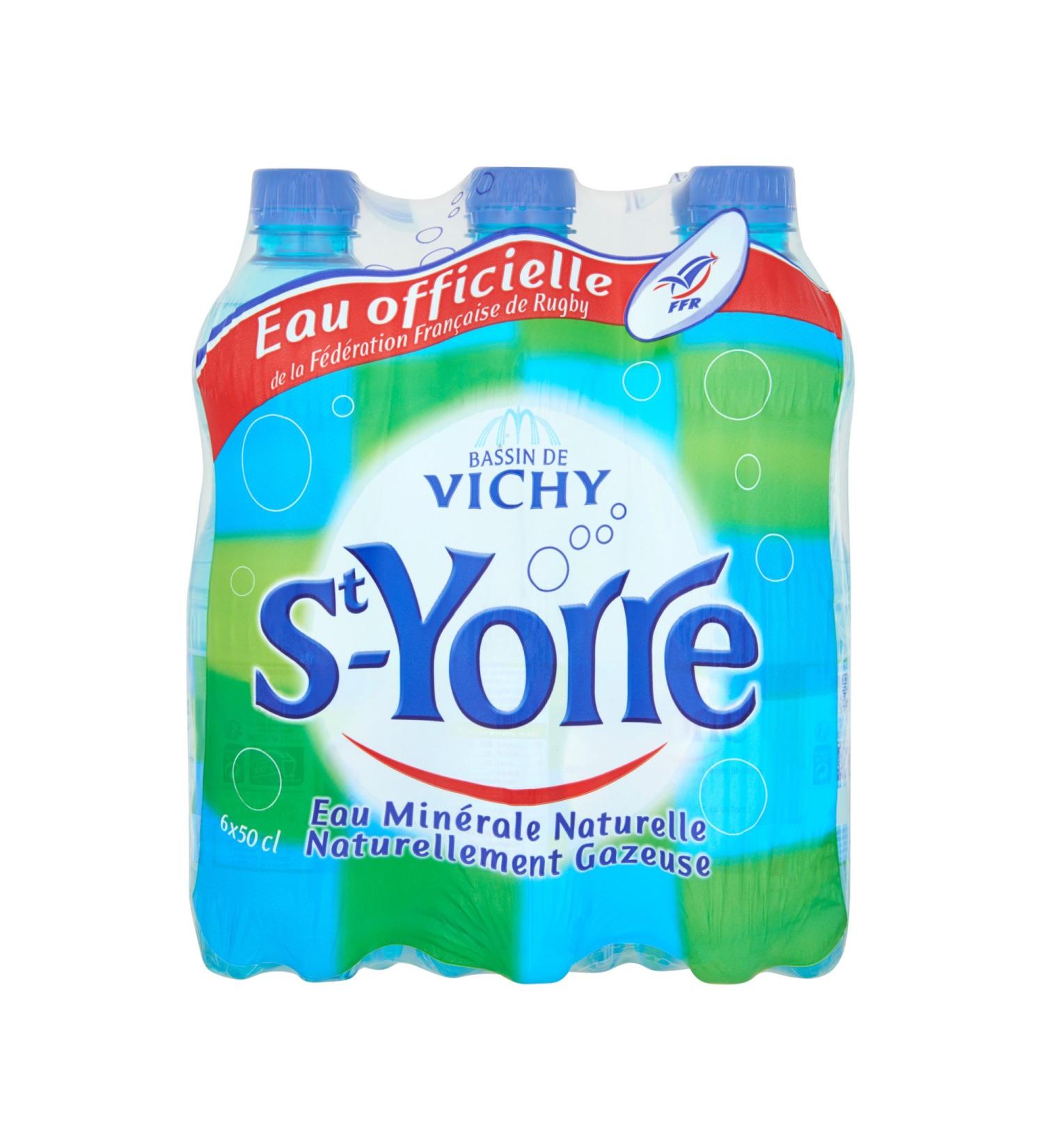 St Yorre Natural Sparkling Mineral Water 6 x 500 ml - Buy Online on GoSupps.com