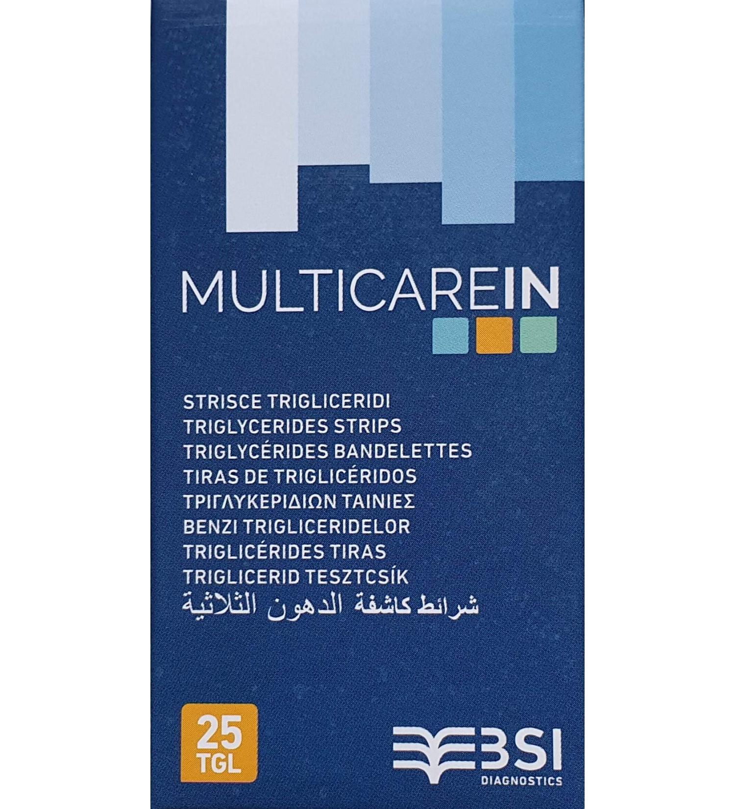 MULTICARE/Prima TRIGLYCERIDES Test Strips(25PCS/Vial)