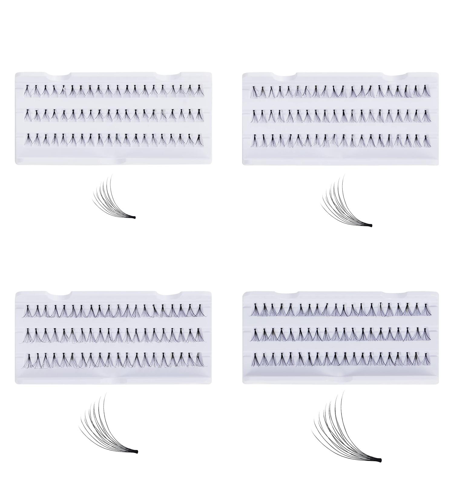 Kurtzy Individual Eyelashes Set (4 pcs) - 8 10 12 14mm Premium Eyelash Extensions for Natural & Dramatic Volume - International Shipping Available - Buy Online on GoSupps.com