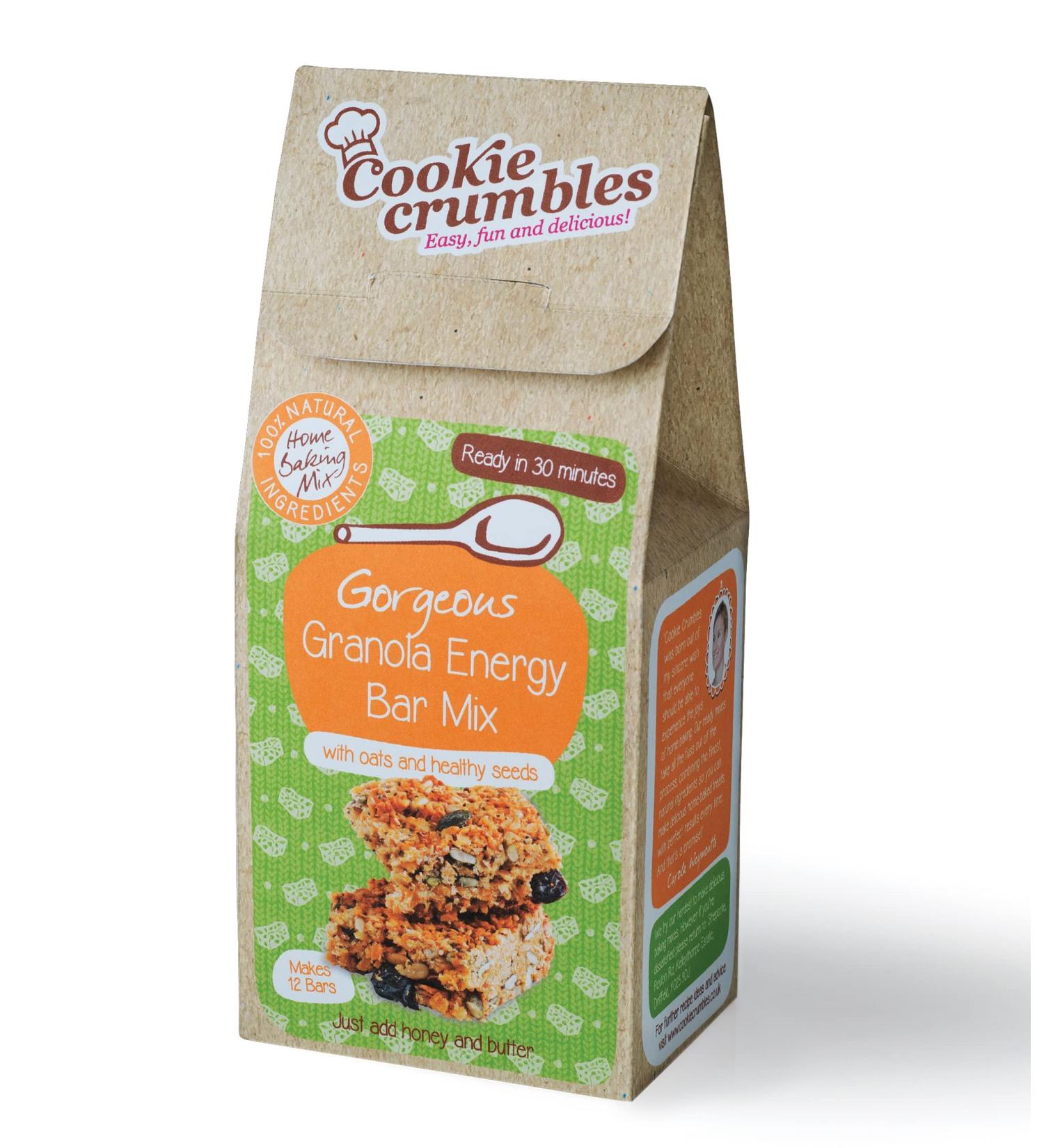 Cookie Crumbles Vegan Granola Energy Bar Mix - 300g | No Dairy, No Artificial Flavours | Ready in 30 Minutes | Made with Seeds - Buy Online on GoSupps.com