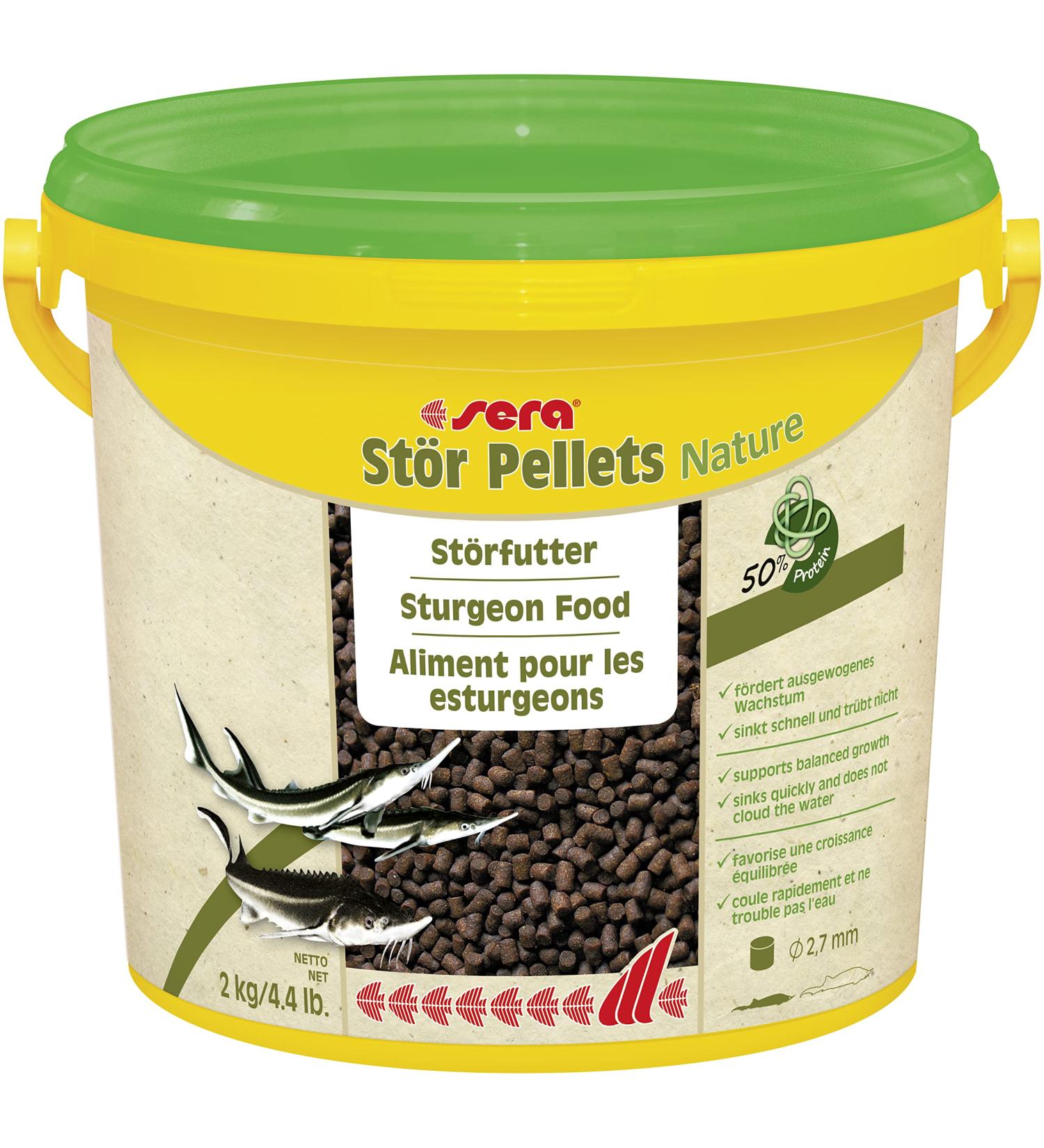 Sera Sturgeon Pellets Nature 3.8 L Premium Natural Staple Food for Small Sturgeons (2 kg) - Buy Online for International Shipping - Buy Online on GoSupps.com