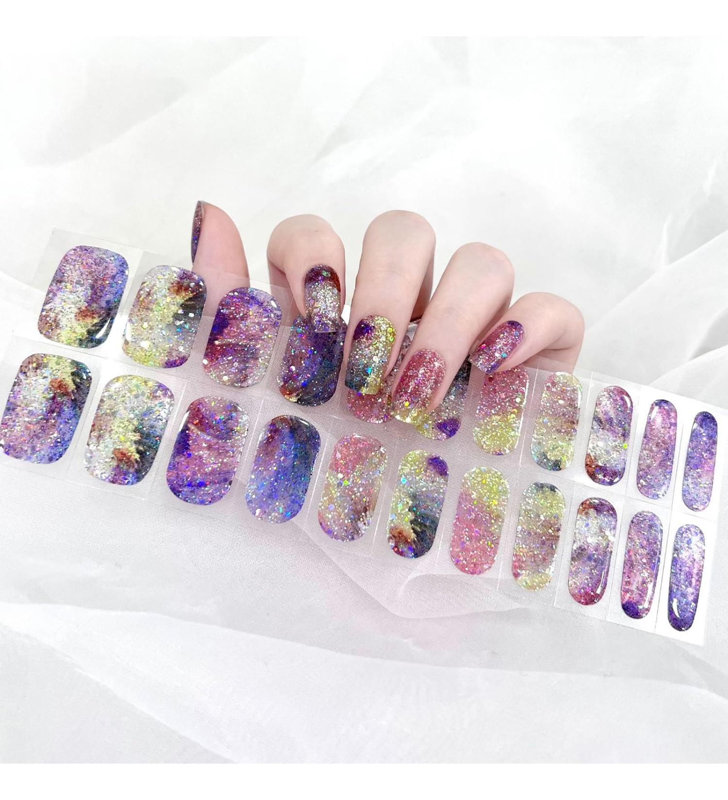 CBOIC 22PC UV Gel Nail Foils - Self-Adhesive Glossy Nail Wraps for Women & Girls | Salon Quality Gel Polish Stickers - Sparkling Enchantment - Buy Online on GoSupps.com