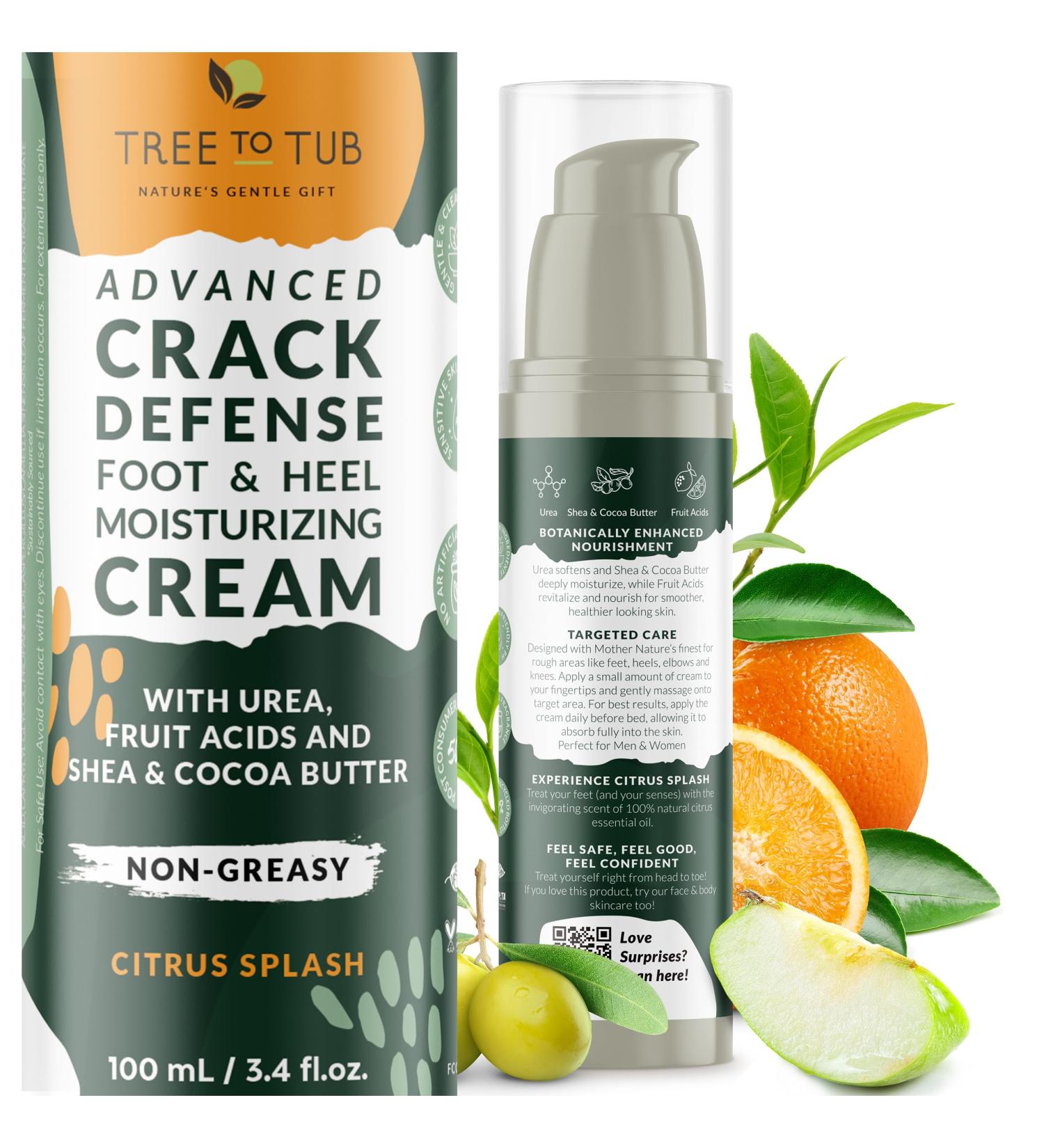 Tree to Tub Foot Cream - Non-Greasy Urea Lotion for Dry Cracked Heels & Feet | Nourishing Shea Cocoa Butter Foot Care | Perfect for Men & Women - Buy Online on GoSupps.com