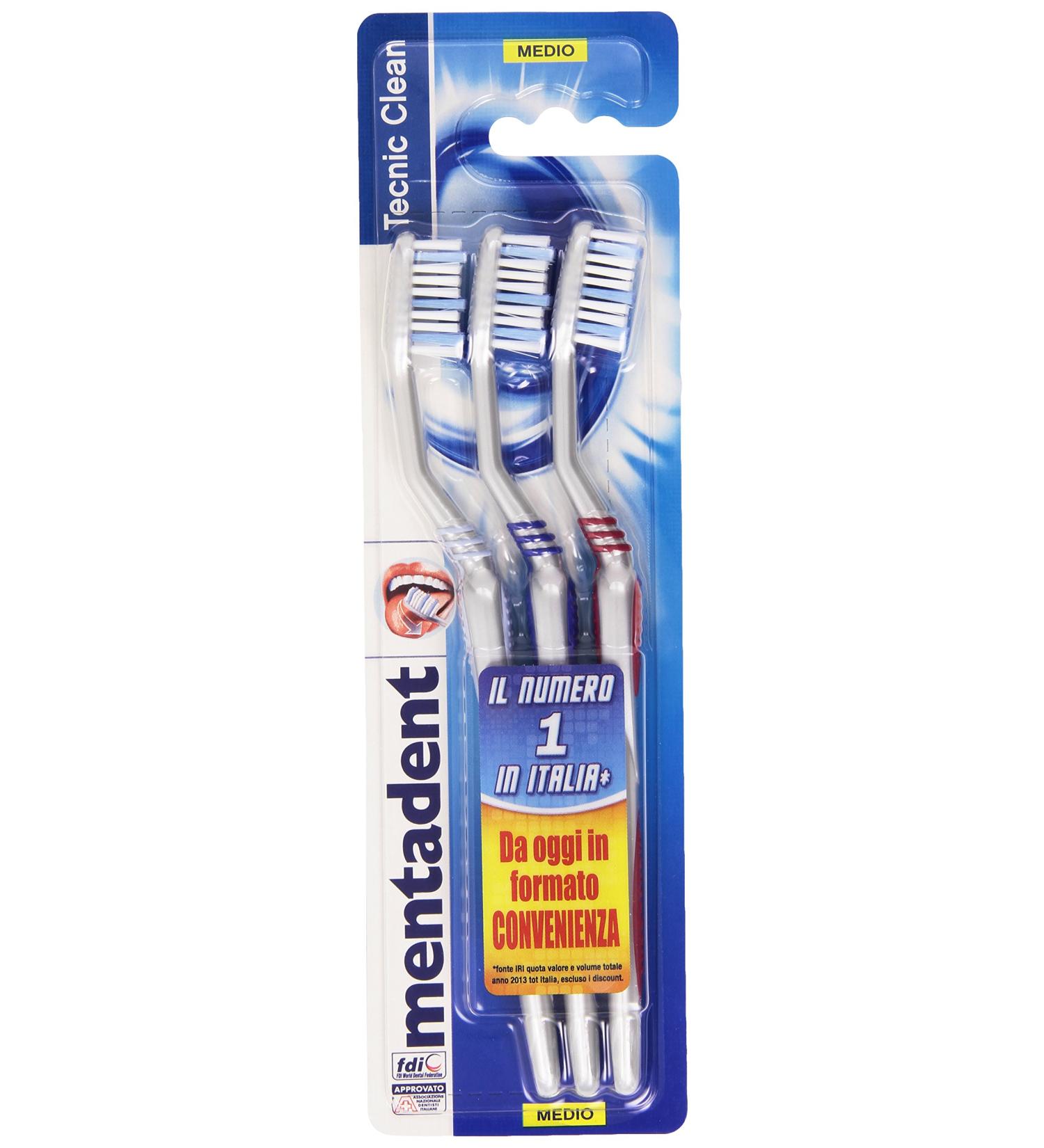 Buy Mentadent 3 Medium-Sized Toothbrushes - International Shipping Available | Quality Oral Care - Buy Online on GoSupps.com