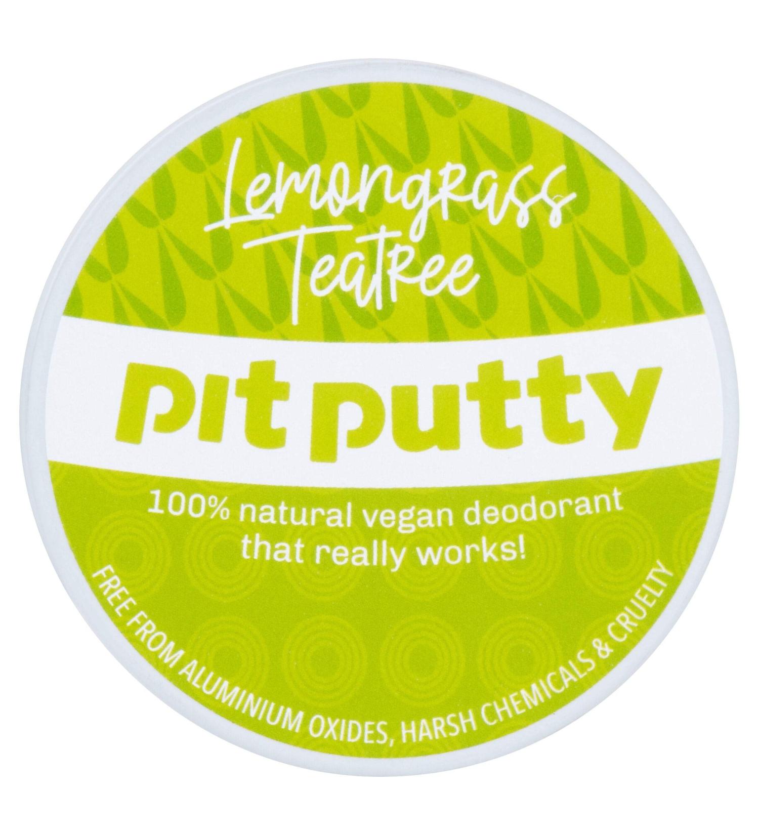 Pit Putty 65g | Vegan & Eco-Friendly Deodorant Balm | 100% Natural Deodorant For Women & Men (Lemongrass TeaTree) - Buy Online on GoSupps.com