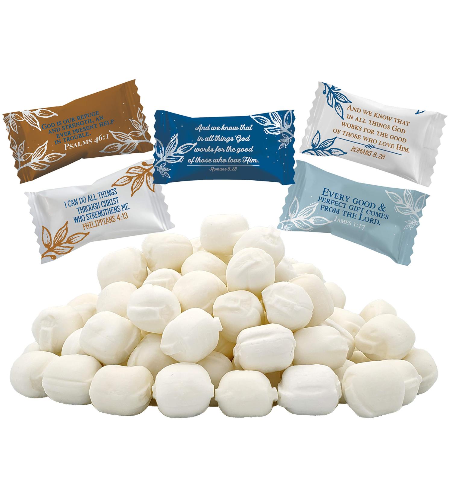 Buy Dreidel Company Bible Verses Buttermints - Fat-Free Mint Candies Individually Wrapped After Dinner Mints - 55 Count Pack - Buy Online on GoSupps.com