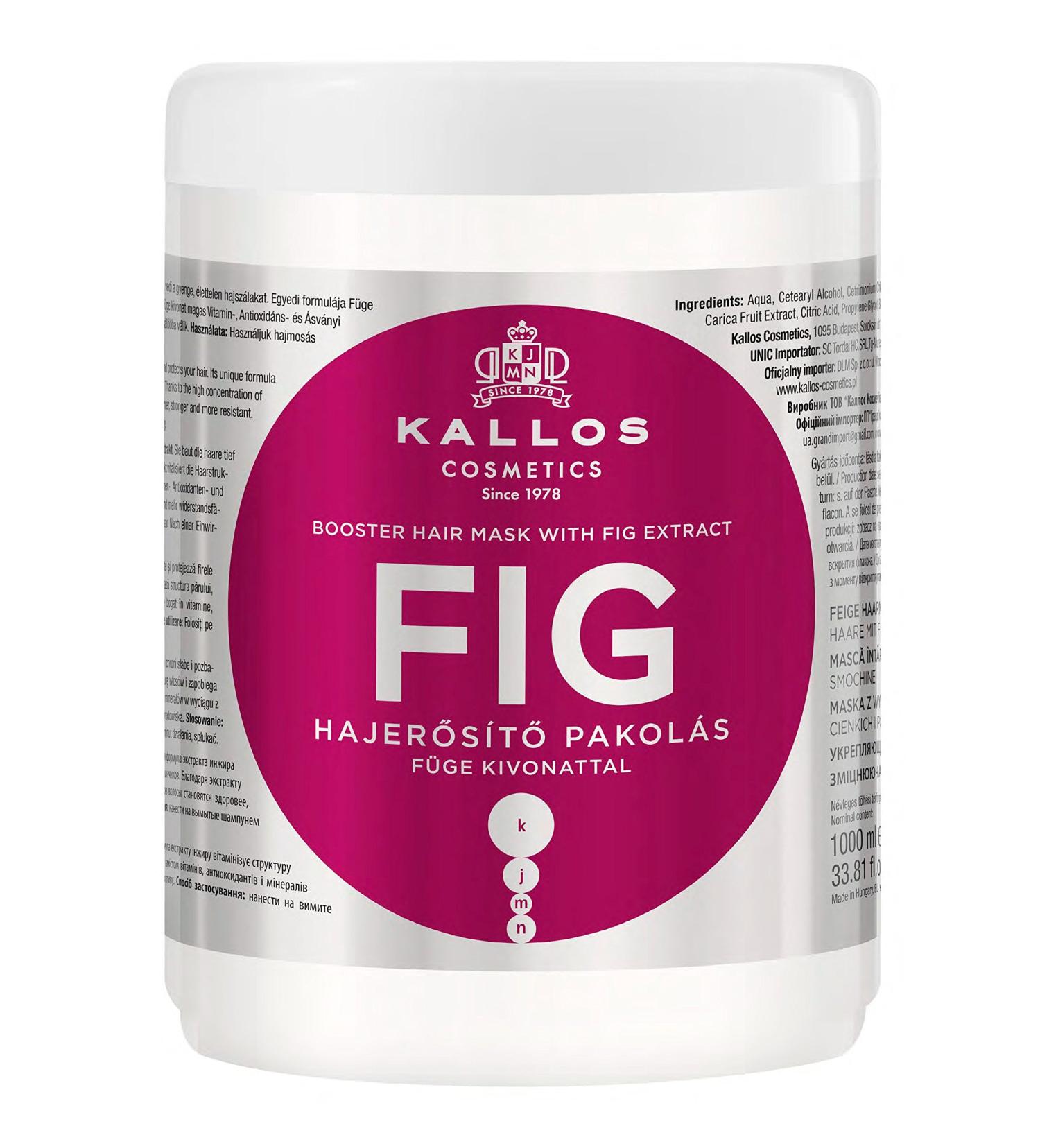 Kallos KJMN Fig Hair Mask 1000ml - Strengthen Hair with Fig Extract | International Shipping Available - Buy Online on GoSupps.com