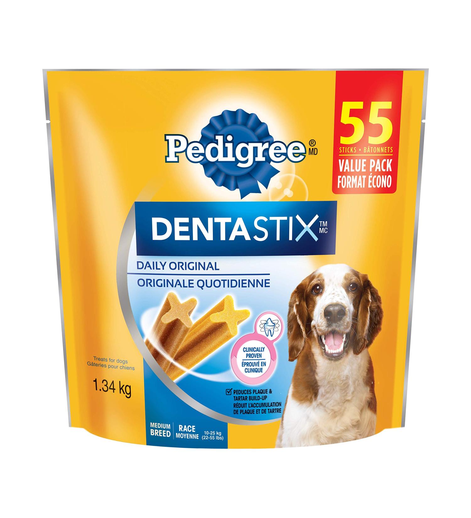 PEDIGREE DENTASTIX Oral Care Dog Treats for Medium Dogs - Original 55 Sticks - Buy Online on GoSupps.com