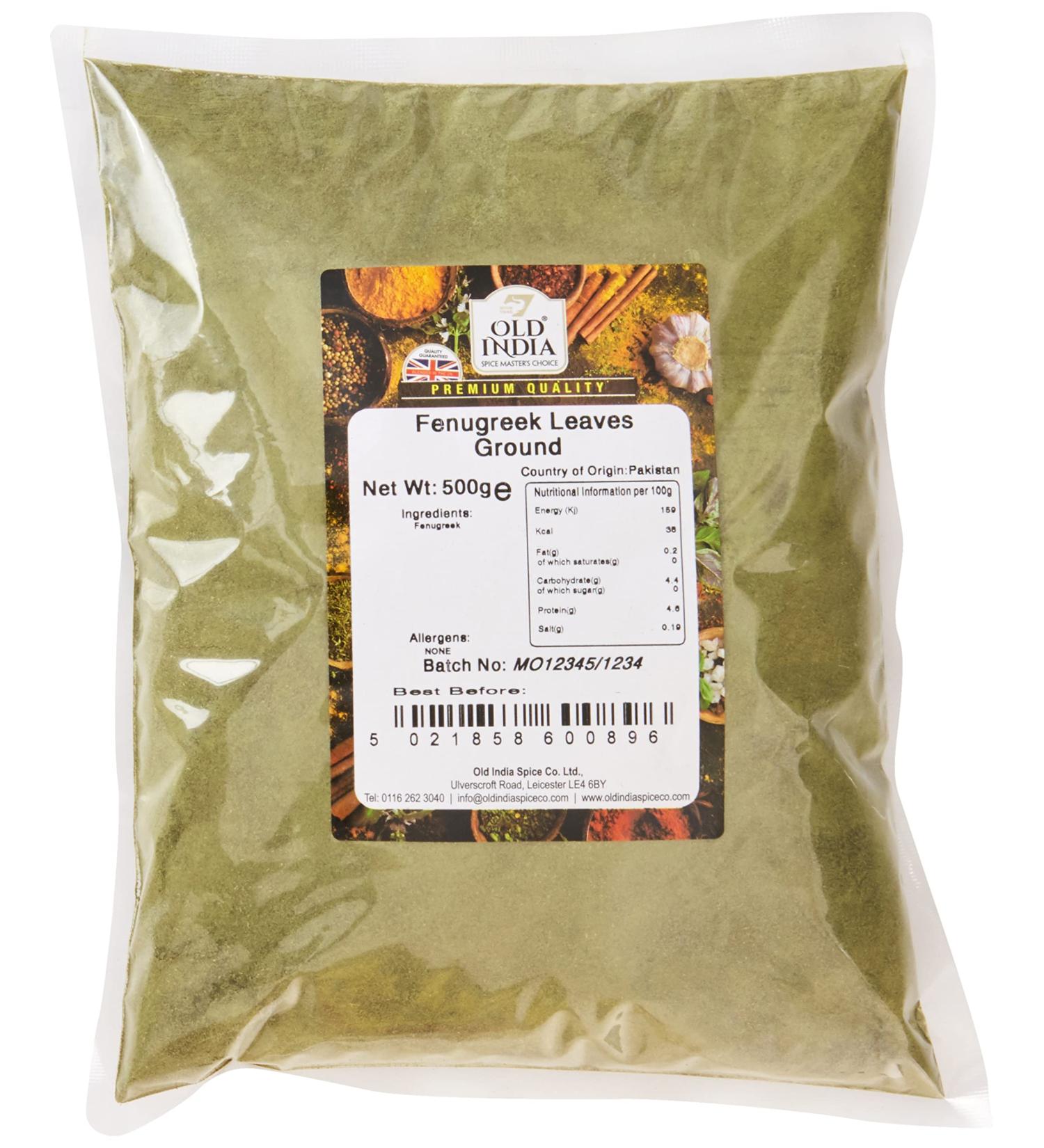 Old India Fenugreek Leaves Ground 500g - Authentic Indian Spice (Pack of 1) - Buy Online on GoSupps.com
