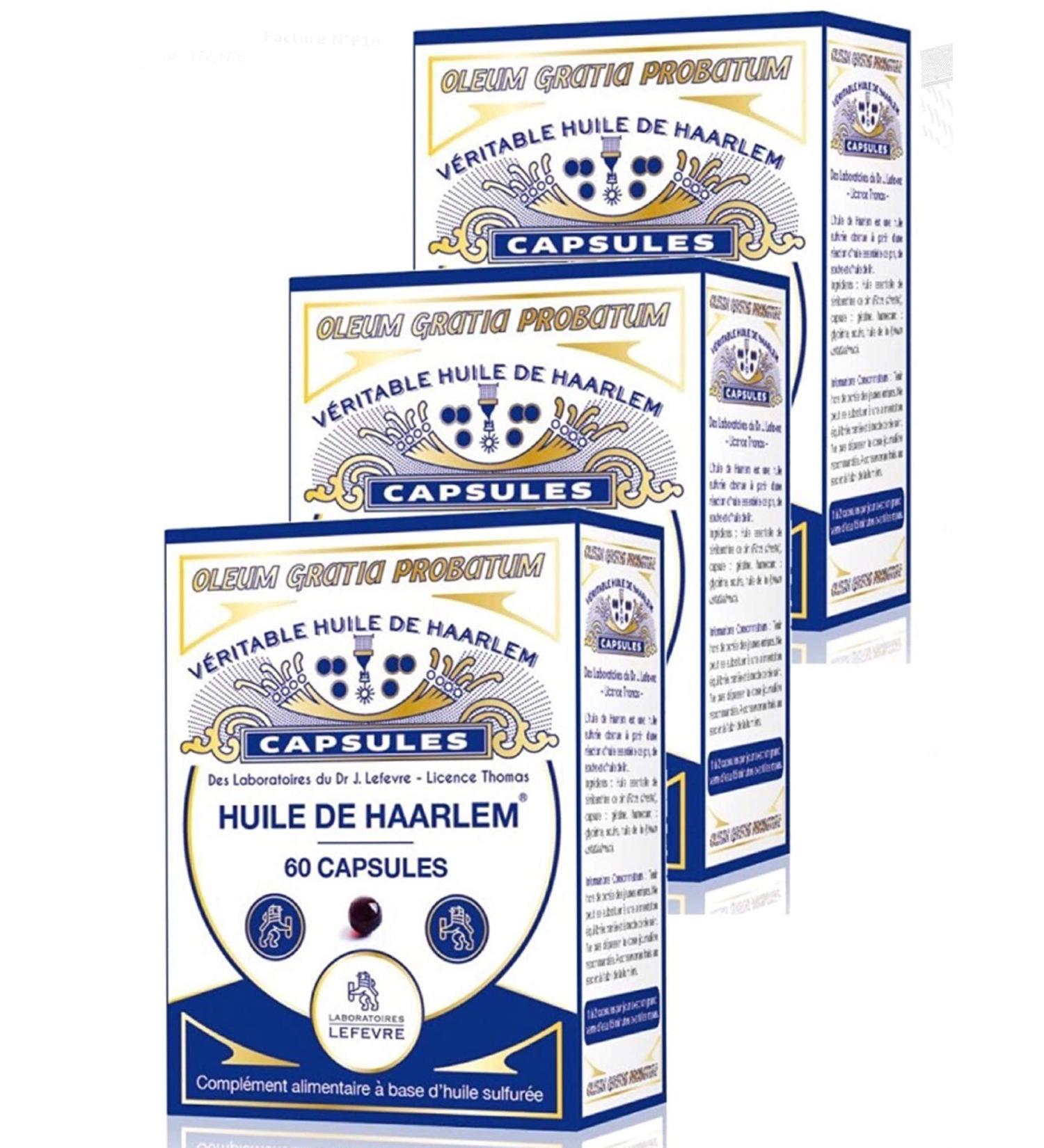 Genuine Haarlem Oil 3 x 60 Original Capsules (3) - Buy Online on GoSupps.com