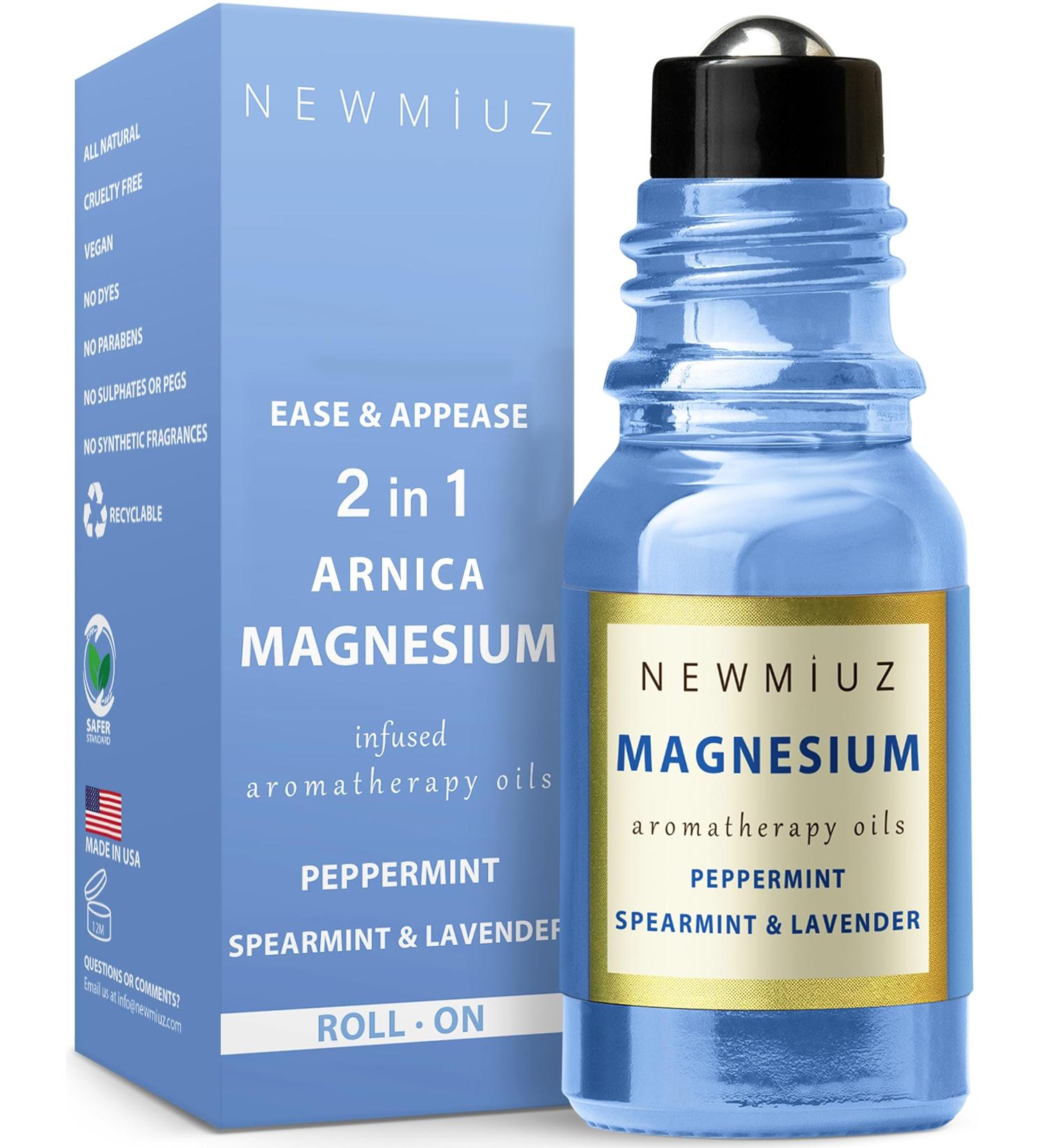 Migraine Relief Roll-On Stick | Magnesium Arnica Peppermint & Eucalyptus Essential Oils | Stress-Reducing Gift for Women - Buy Online on GoSupps.com