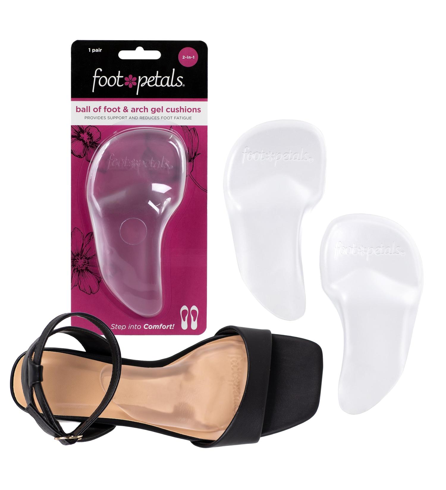 Foot Petals Arch & Ball of Foot Support Cushion | Comfort for Heels Pumps Wedges & Sandals | Reduce Foot Fatigue & Pain - Buy Online on GoSupps.com