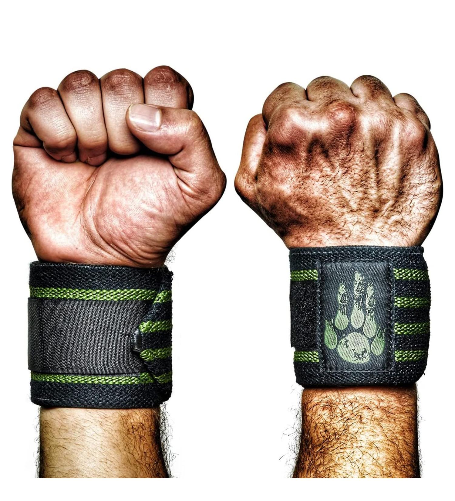 Manimal Wrist Bandages for Weightlifting - Professional Support for Strength Training Bodybuilding & CrossFit - Eliminate Wrist Pain - Since 2010 - Buy Online on GoSupps.com
