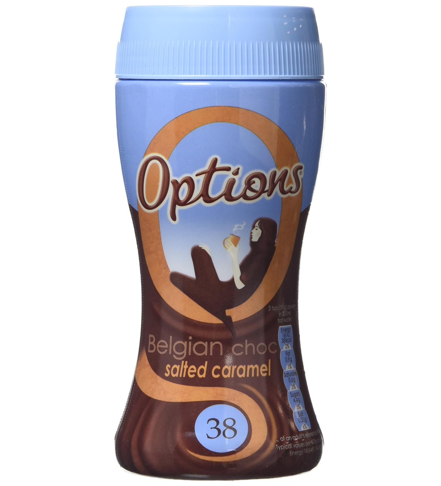 Options Belgian Chocolate Salted Caramel 220g - Decadent Chocolate Caramel Delight - Buy Online on GoSupps.com