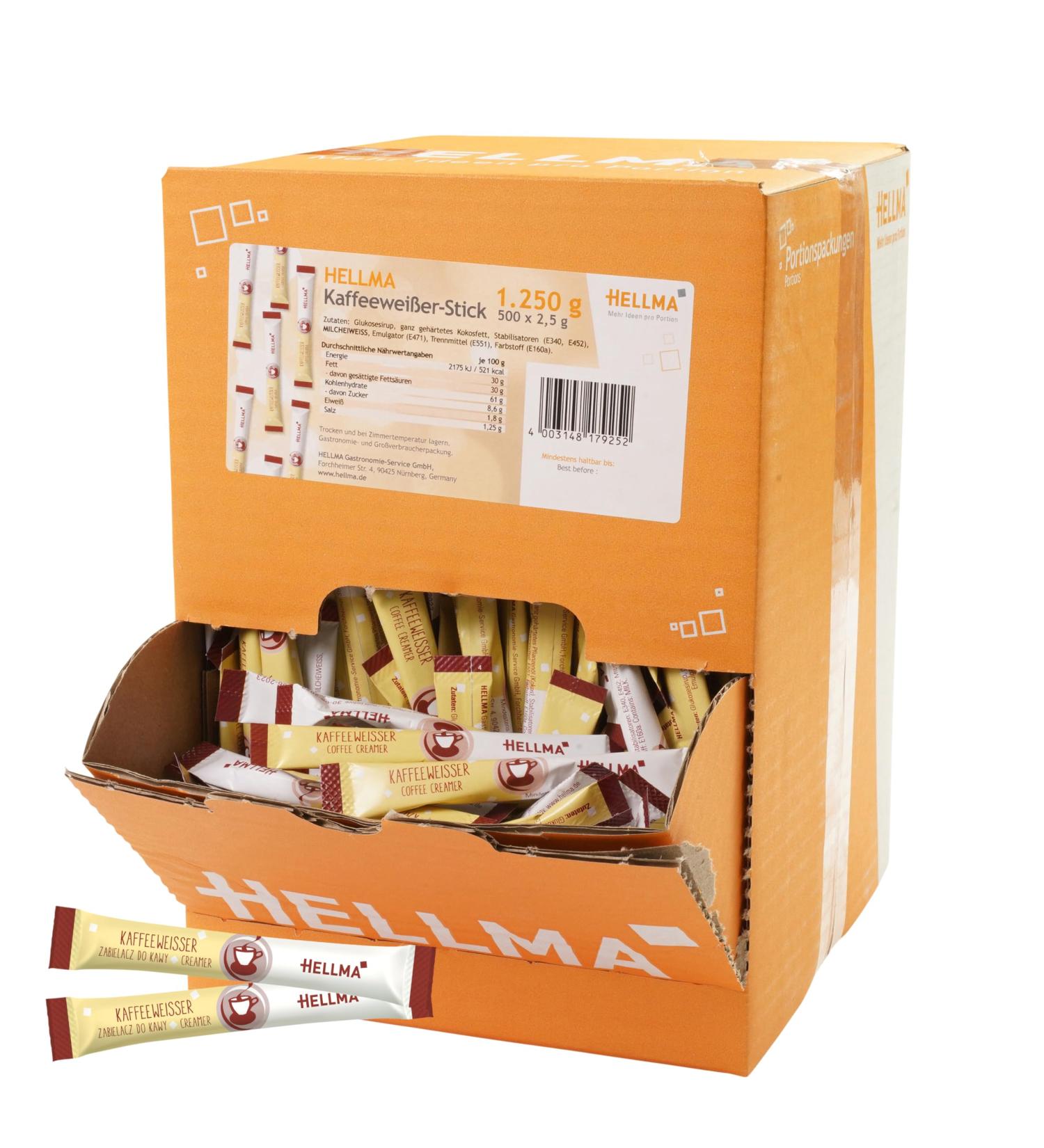 HELLMA Coffee foam sticks 500 sticks of 2.5 g - Buy Online on GoSupps.com