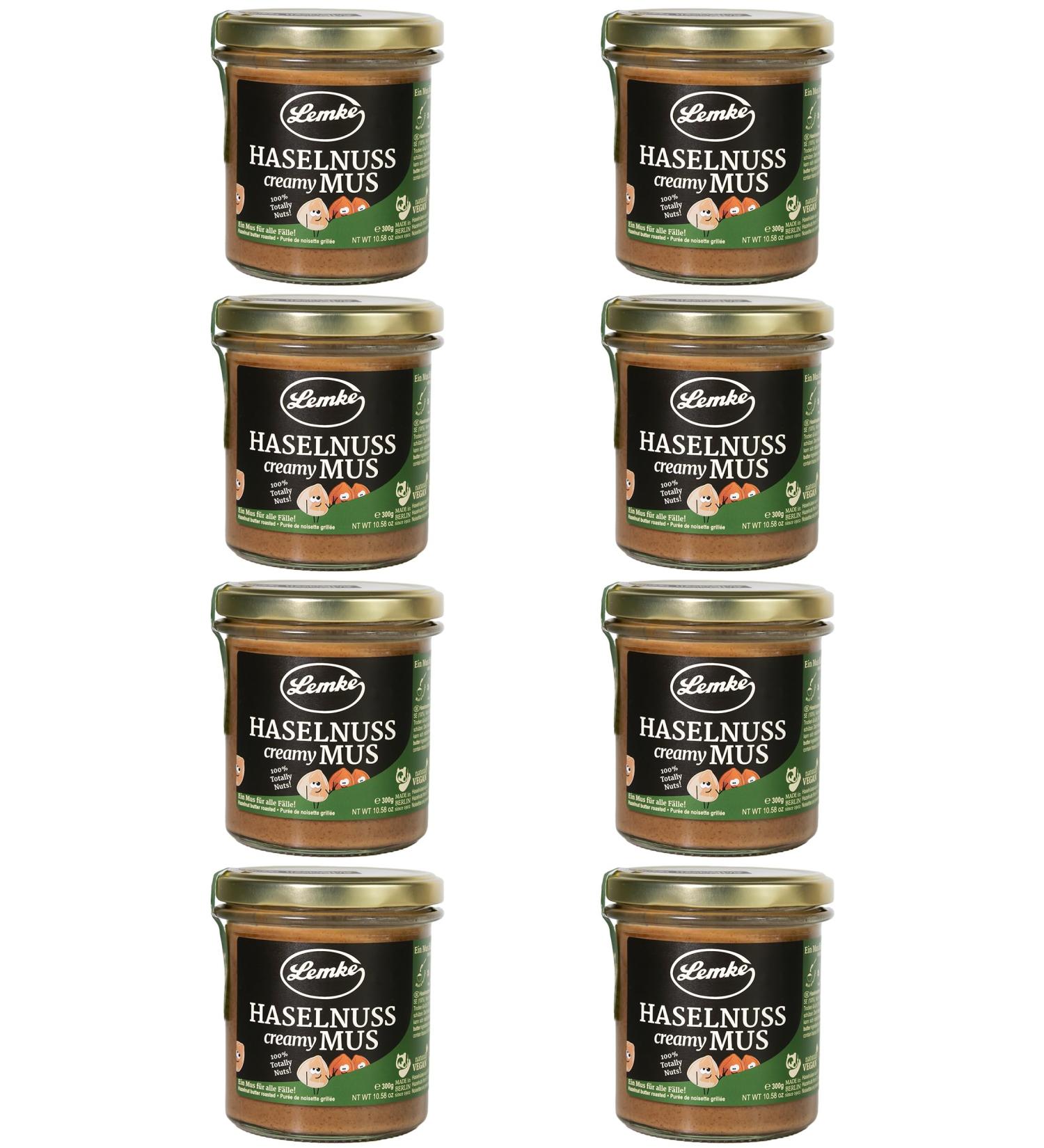 Lemke Noisette Creamy Mus (8 x 300 g) - Buy Online on GoSupps.com