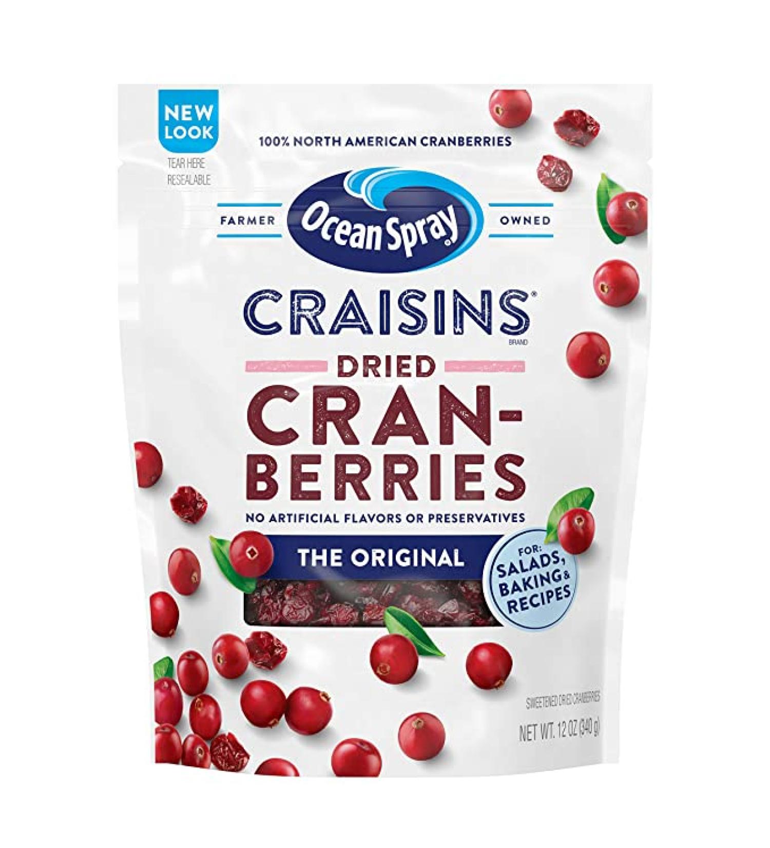 Buy Ocean Spray Craisins Dried Cranberries 12oz - Resealable Pouch - Buy Online on GoSupps.com