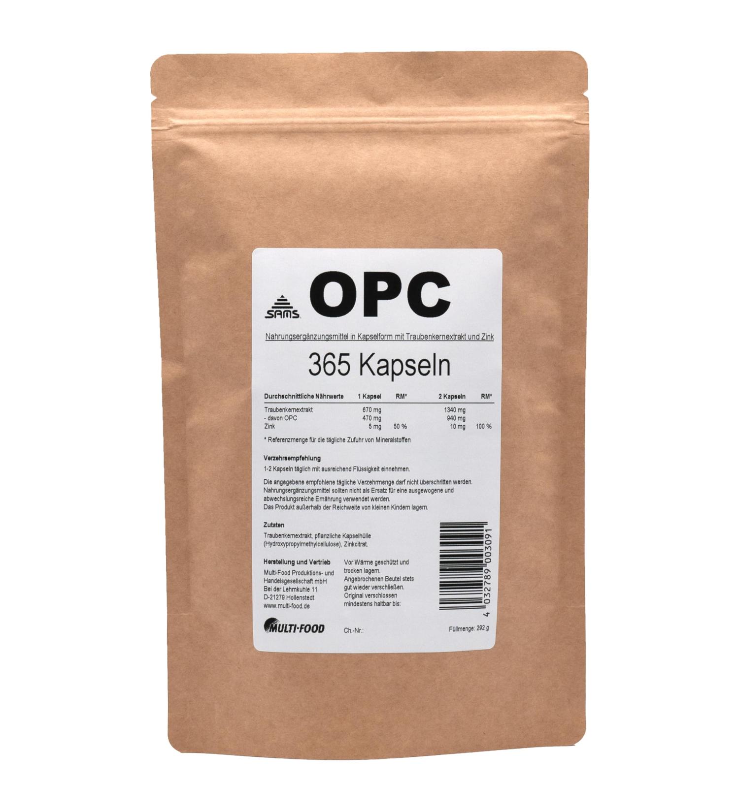 High Dose OPC Grape Seed Extract + Zinc - 365 Capsules | 12-Month Supply for Optimal Health - Buy Online on GoSupps.com